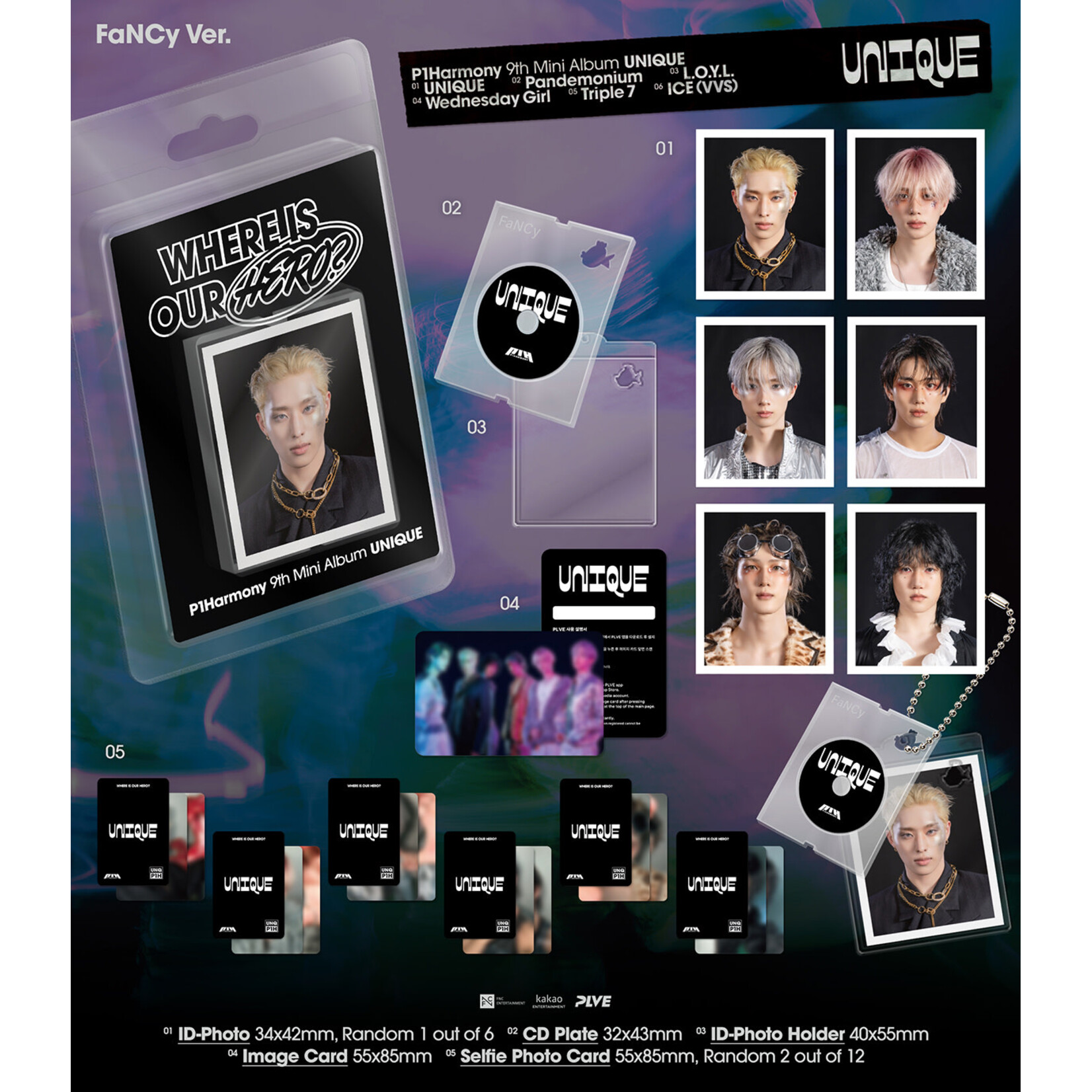 P1Harmony P1HARMONY - 9TH MINI ALBUM [UNIQUE] (FaNCy Ver.) + Random Photocard (SW)