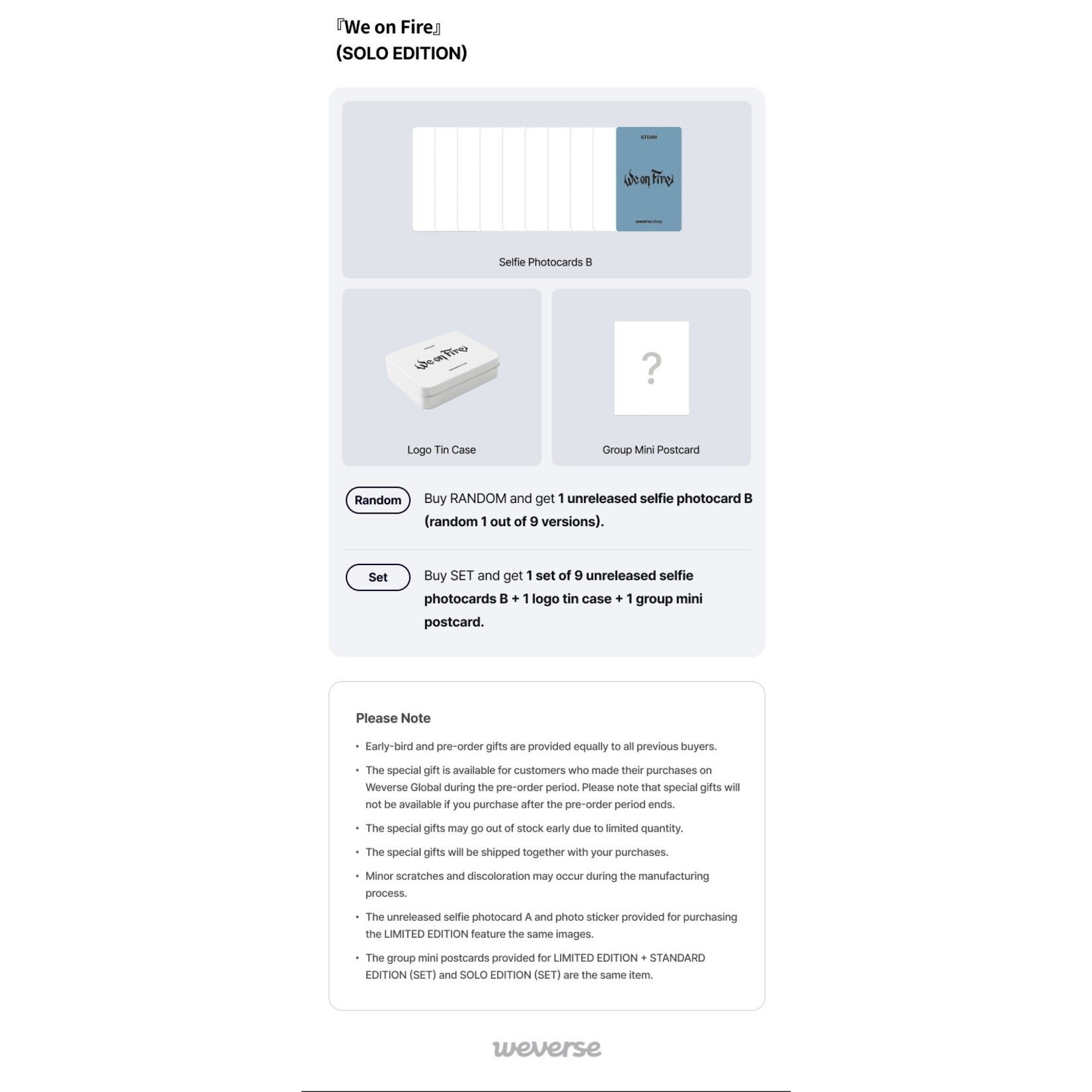 &Team &TEAM - 3rd EP『We on Fire』 STANDARD EDITION + Weverse Gift (WS)