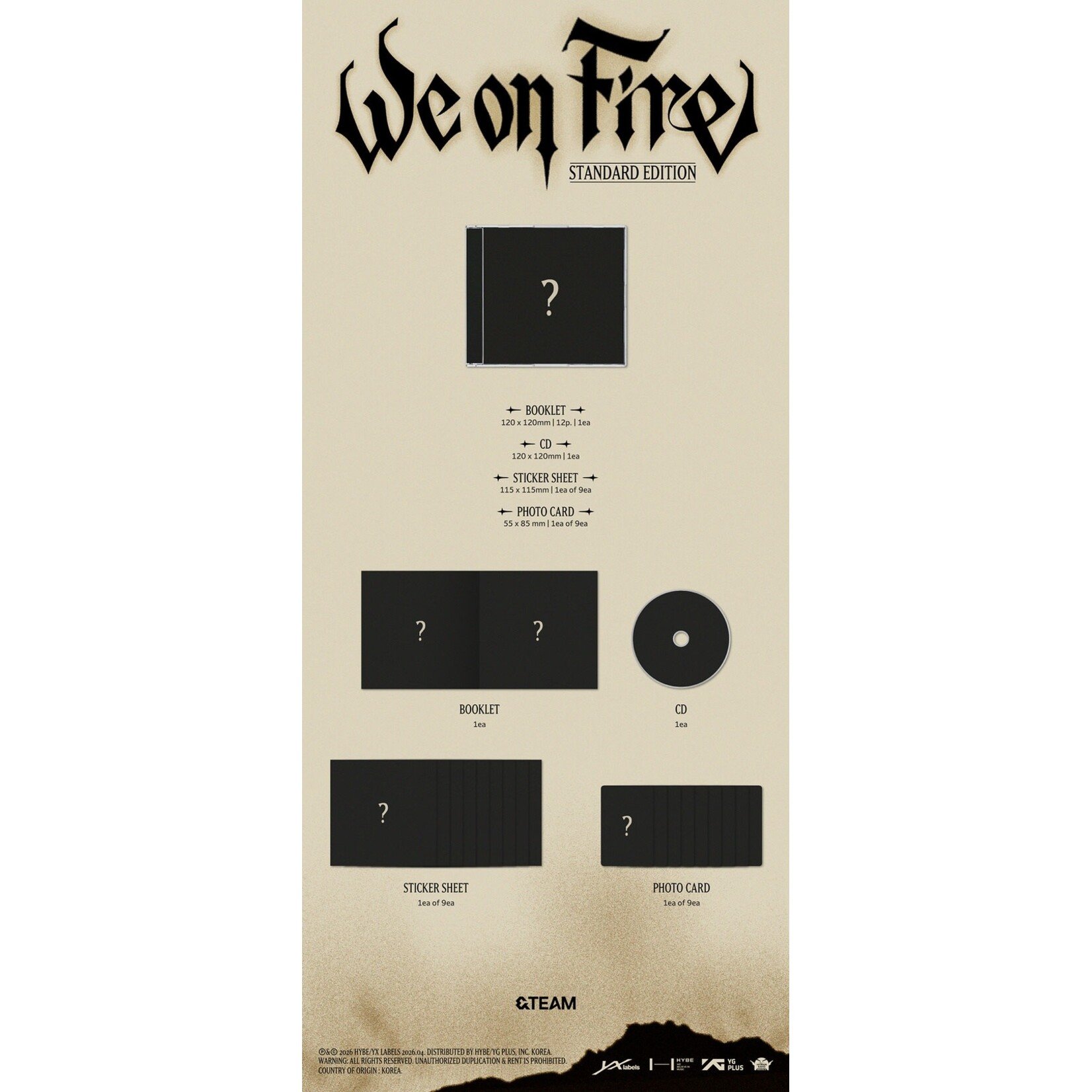 &Team &TEAM - 3rd EP『We on Fire』 STANDARD EDITION + Weverse Gift (WS)