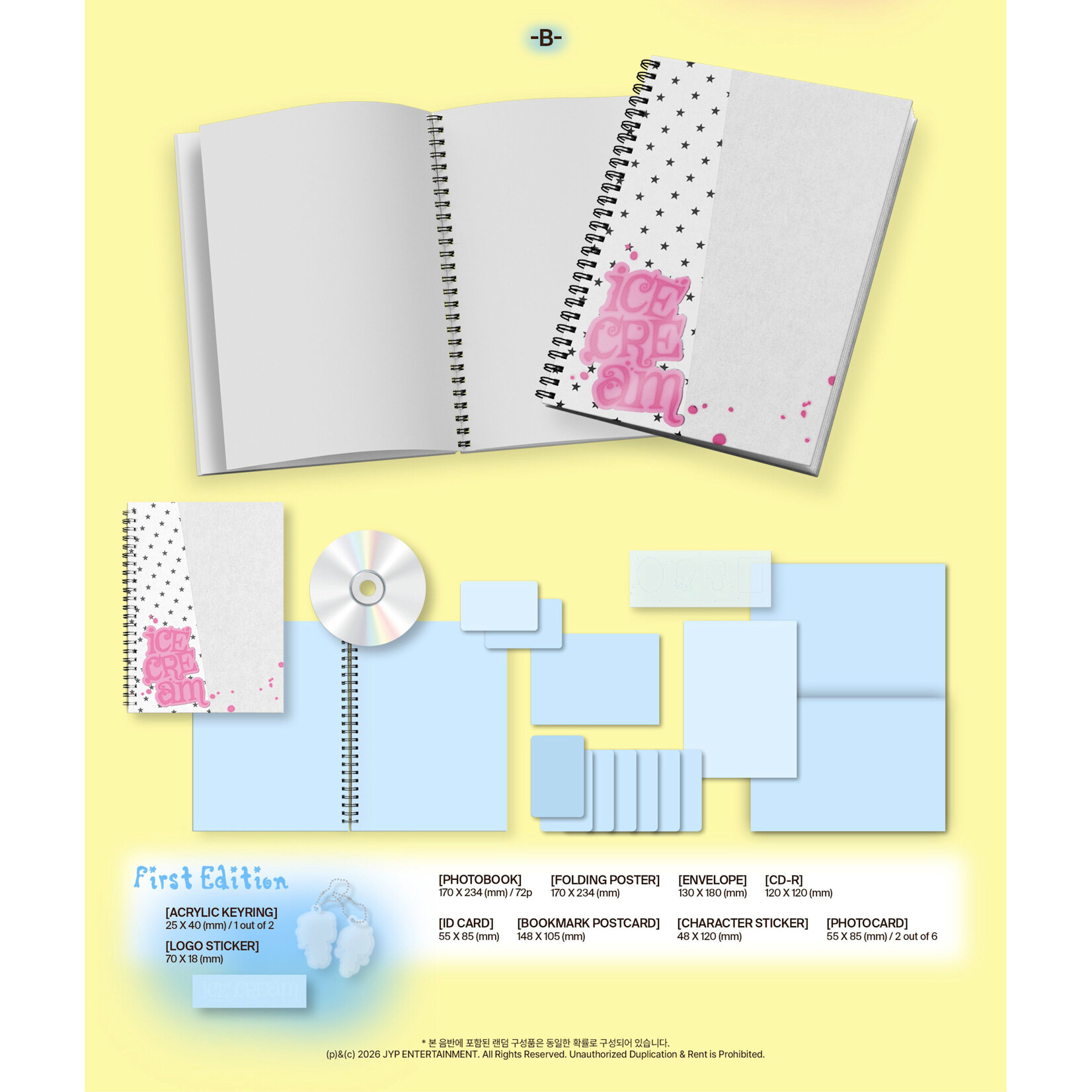 Itzy YUNA (ITZY) - [Ice Cream] (Photobook Ver.) + Random Photocard (MAKESTAR)