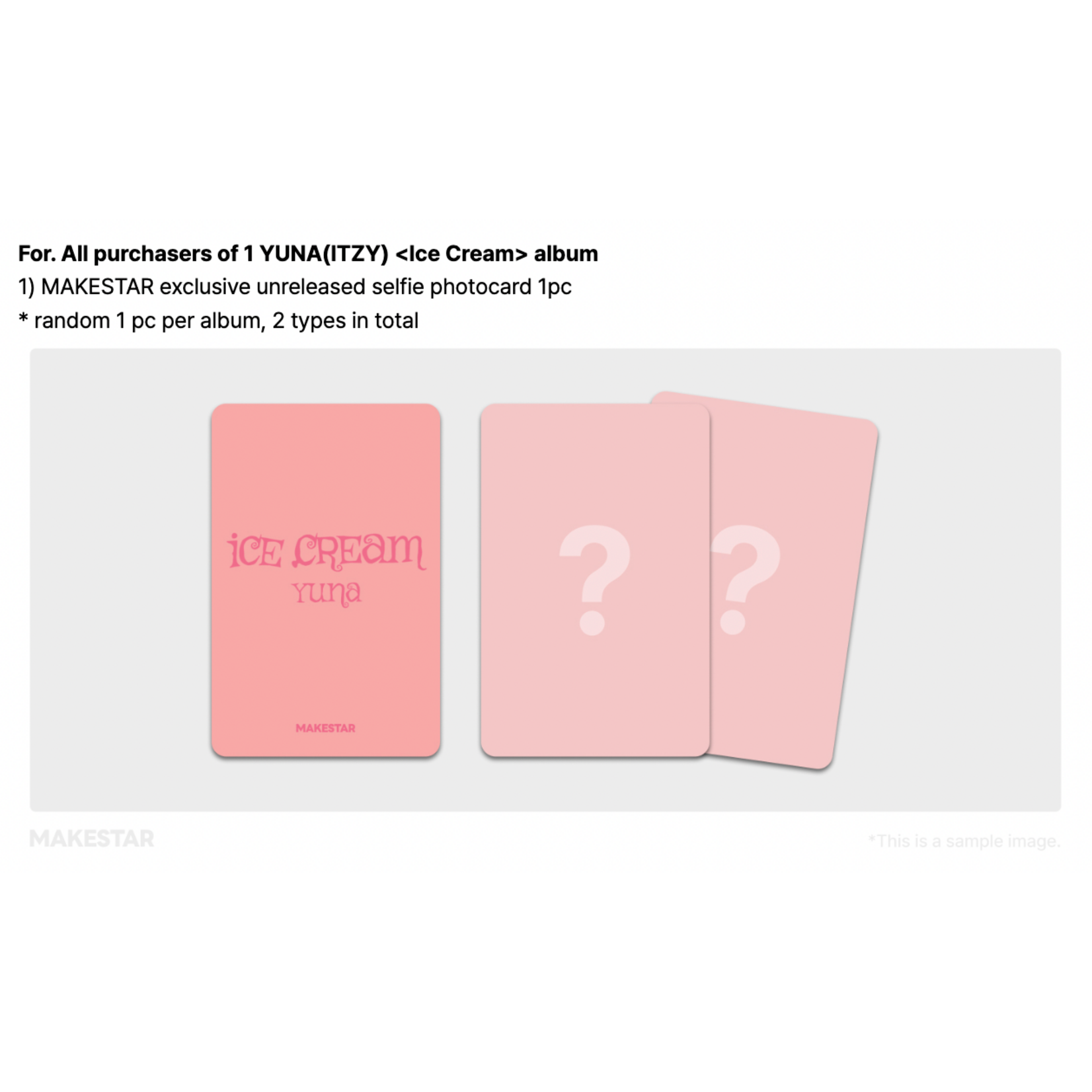 Itzy YUNA (ITZY) - [Ice Cream] (POCAALBUM Ver.) + Random Photocard (MAKESTAR)