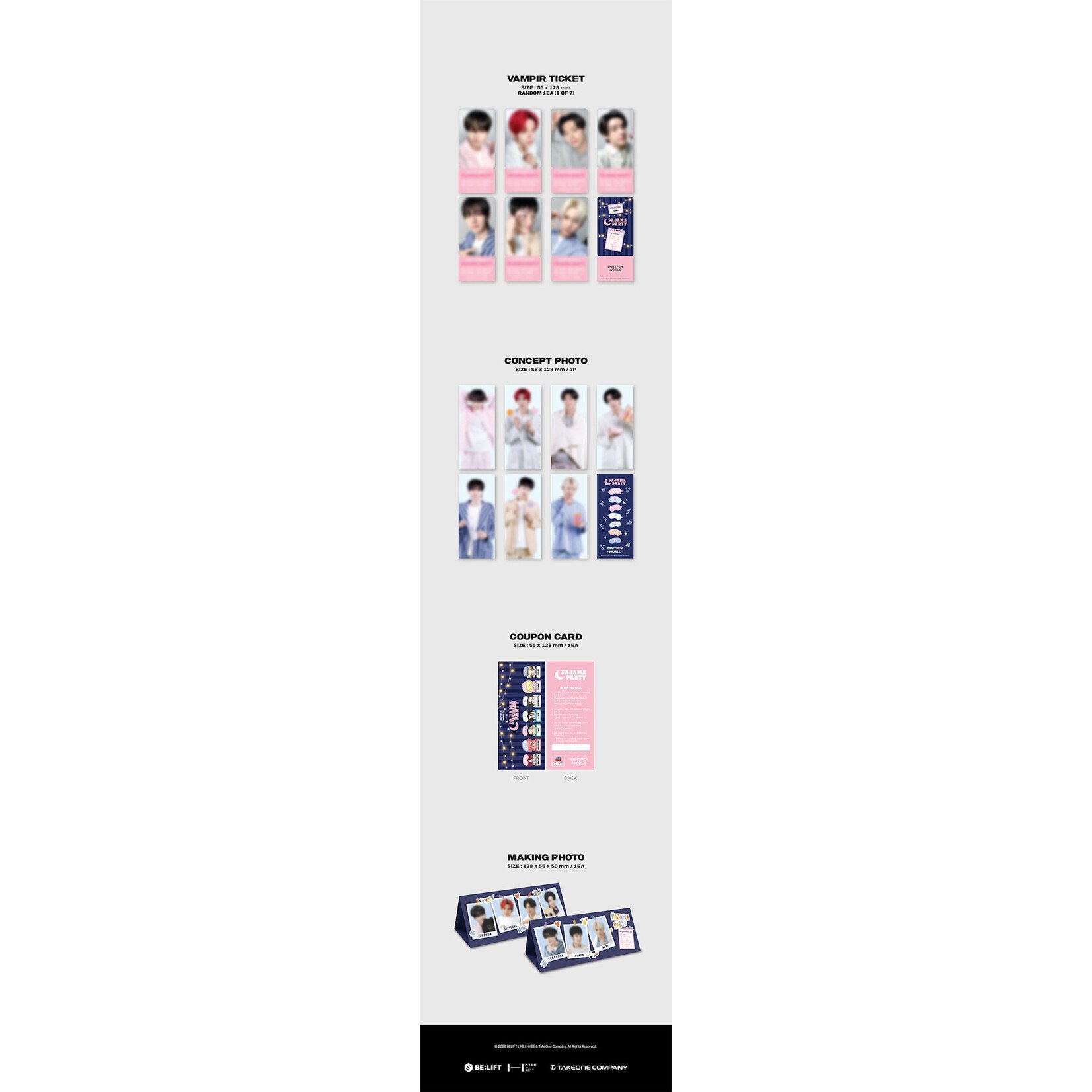 Enhypen ENHYPEN - [ENHYPEN WORLD COUPON CARD COLLECTION] PAJAMA PARTY BASIC ver.