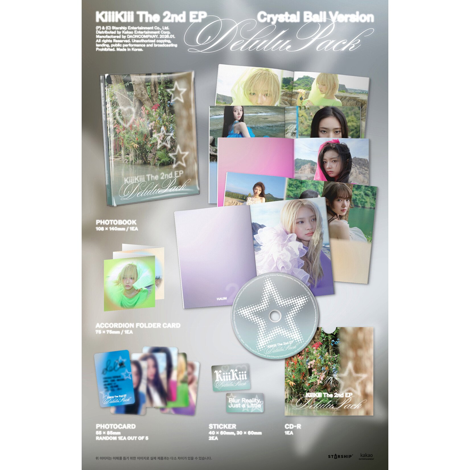 KiiiKiii [Meet&Call Event] KiiiKiii - The 2nd EP [Delulu Pack] + Random Photocard (HELLOLIVE)