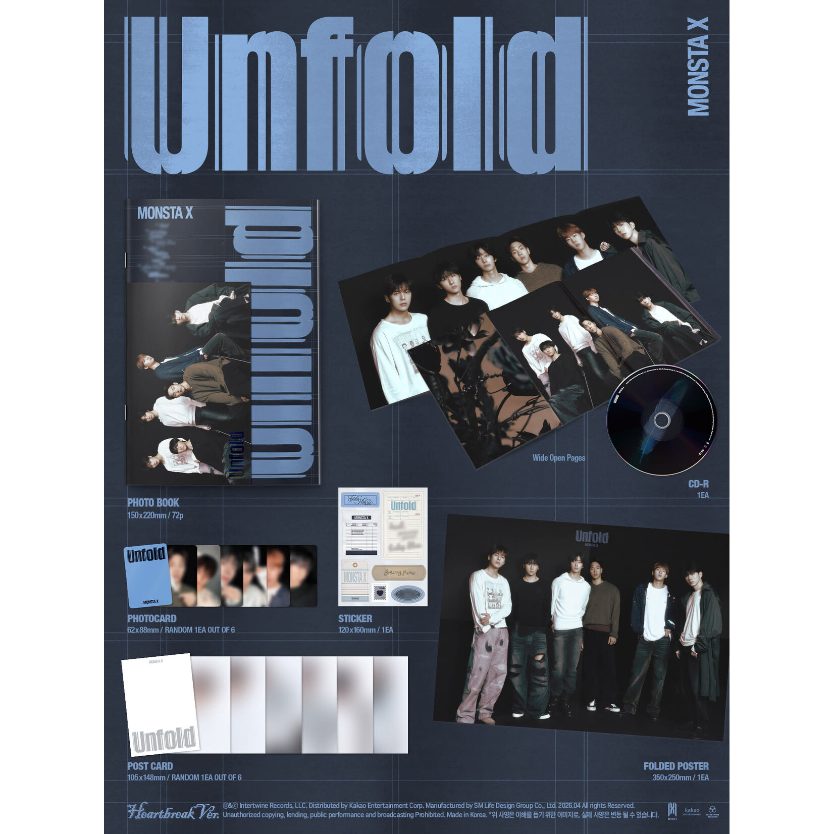 Monsta X MONSTA X - AMERICAN STUDIO ALBUM [Unfold] (Photobook Ver.)