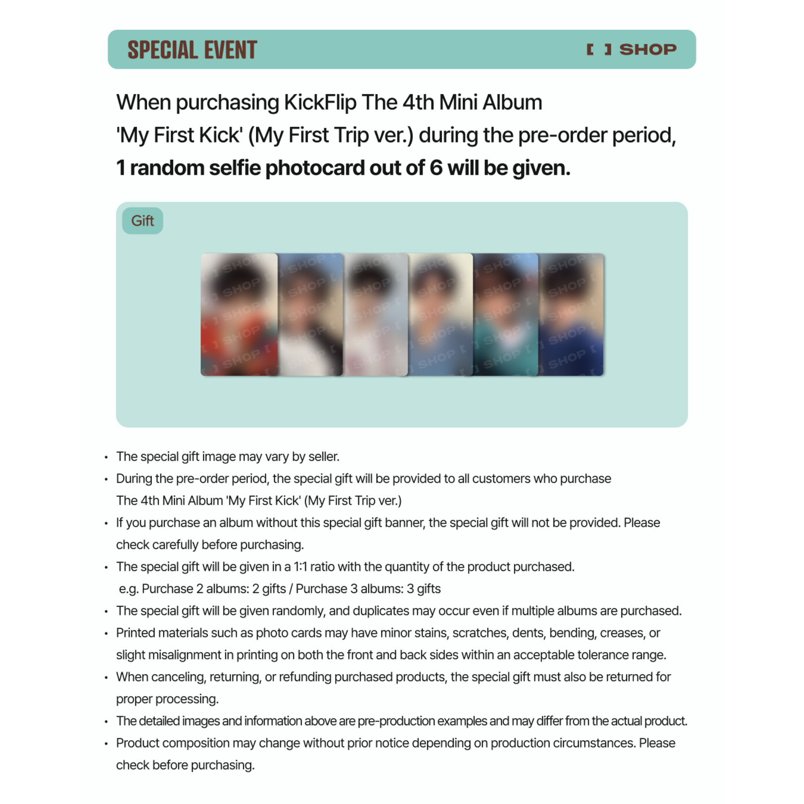 KickFlip KickFlip - The 4th Mini Album 'My First Kick' (My First Trip ver.) + Photocard (FANS SHOP)