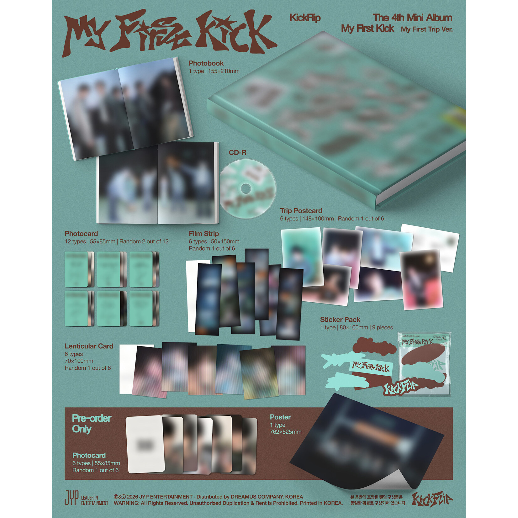 KickFlip KickFlip - The 4th Mini Album 'My First Kick' (My First Trip ver.) + Photocard (FANS SHOP)
