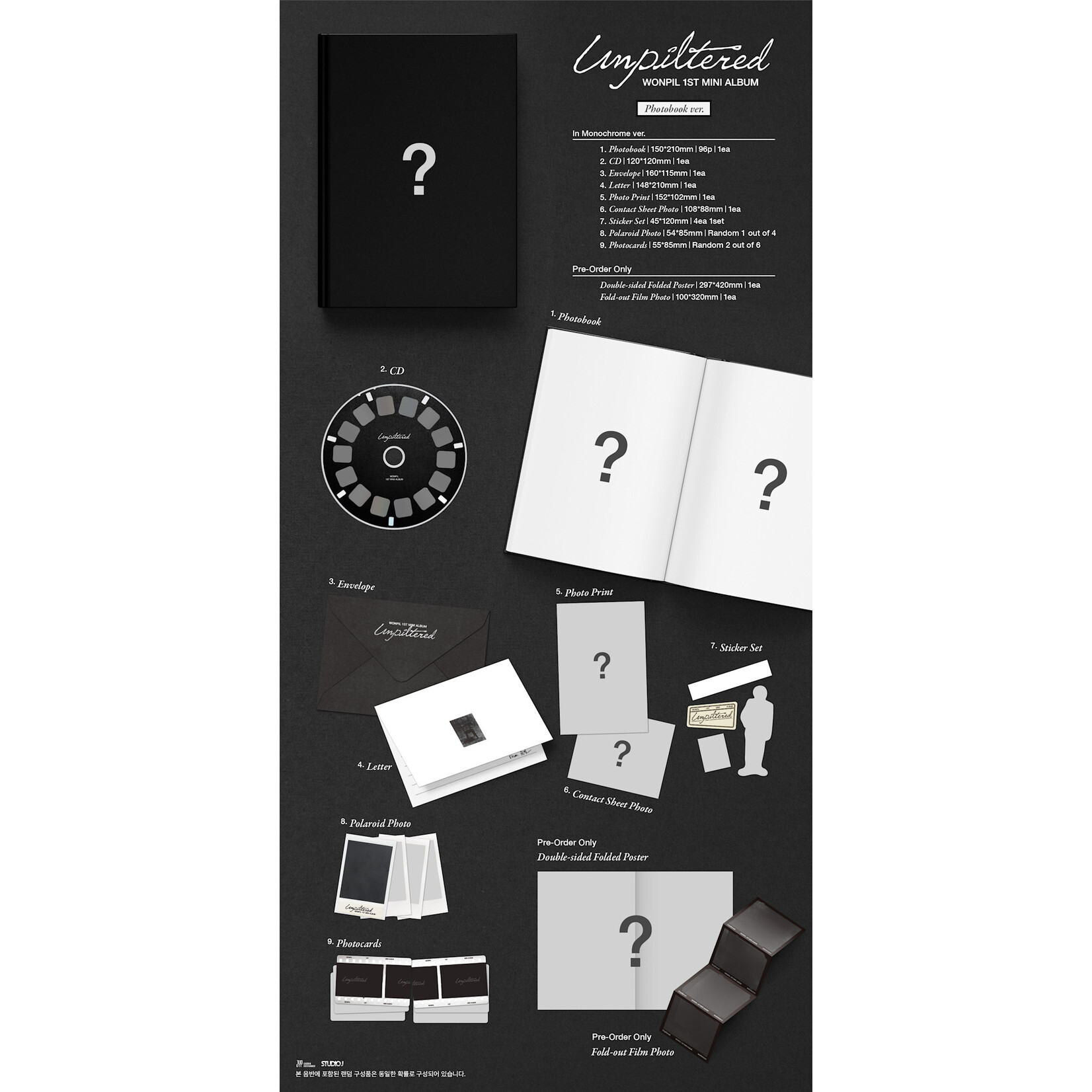 DAY6 WONPIL (DAY6) - 1st Mini Album [Unpiltered] (Photobook Ver.)