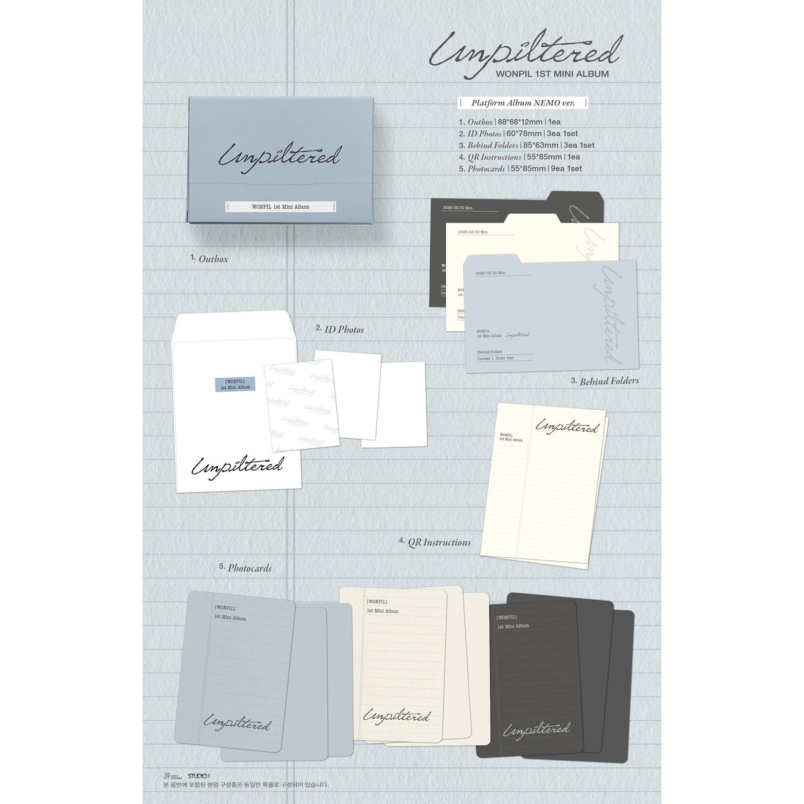 DAY6 WONPIL (DAY6) - 1st Mini Album [Unpiltered] (Platform Album NEMO ver.)