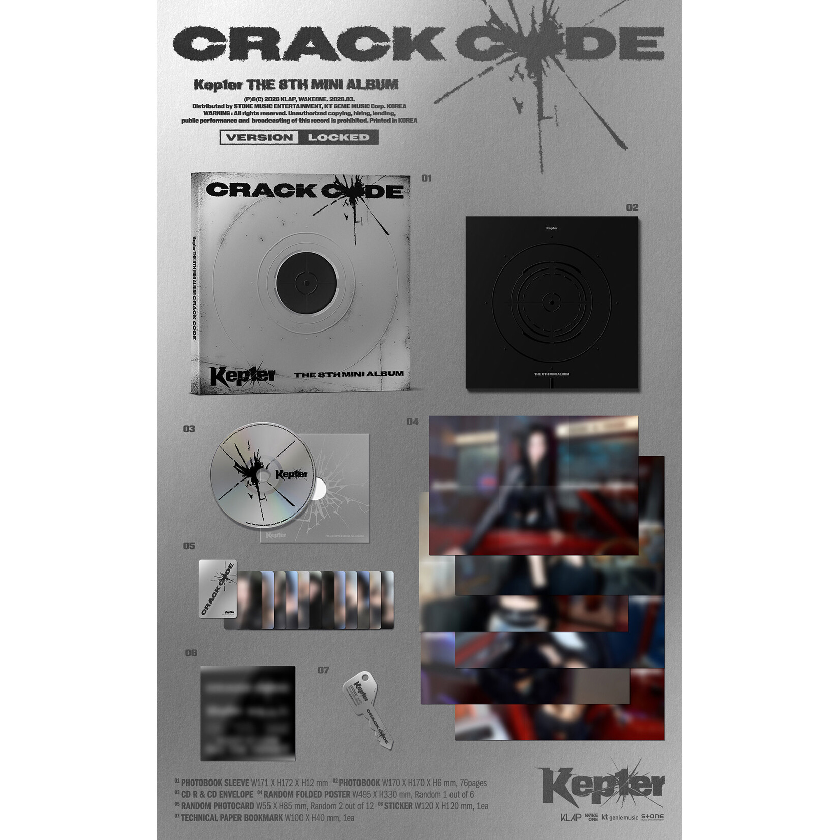 Kep1er Kep1er - THE 8TH MINI ALBUM [CRACK CODE] (Photobook Ver.) + Random Photocard (KTOWN4U)