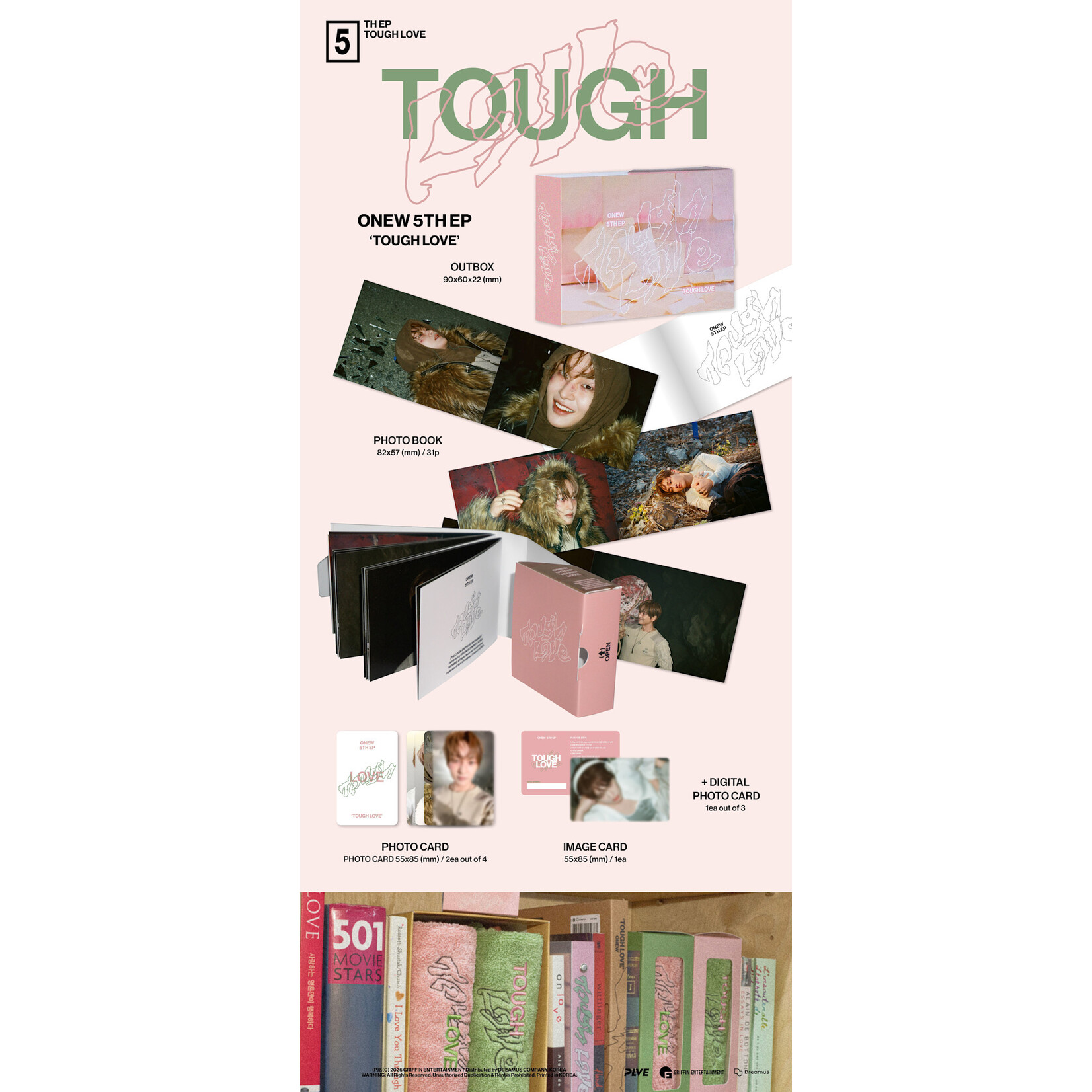 Shinee ONEW - 5th Mini Album [TOUGH LOVE] (POCKET BOOK Ver.)