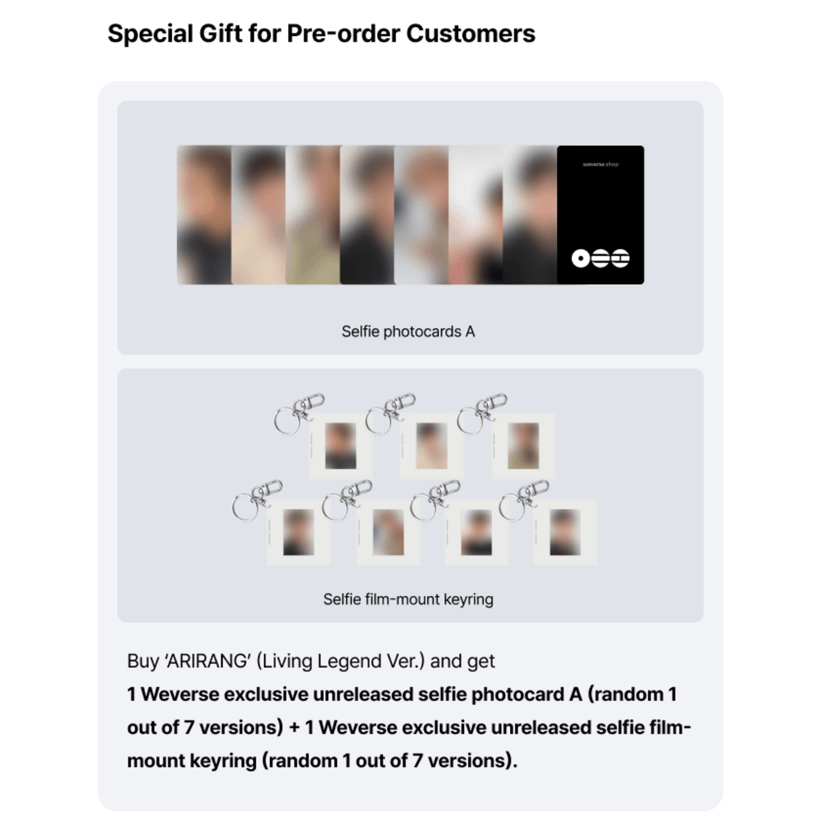 BTS BTS - [ARIRANG] (Living Legend Ver.) + Weverse Gift (WS)