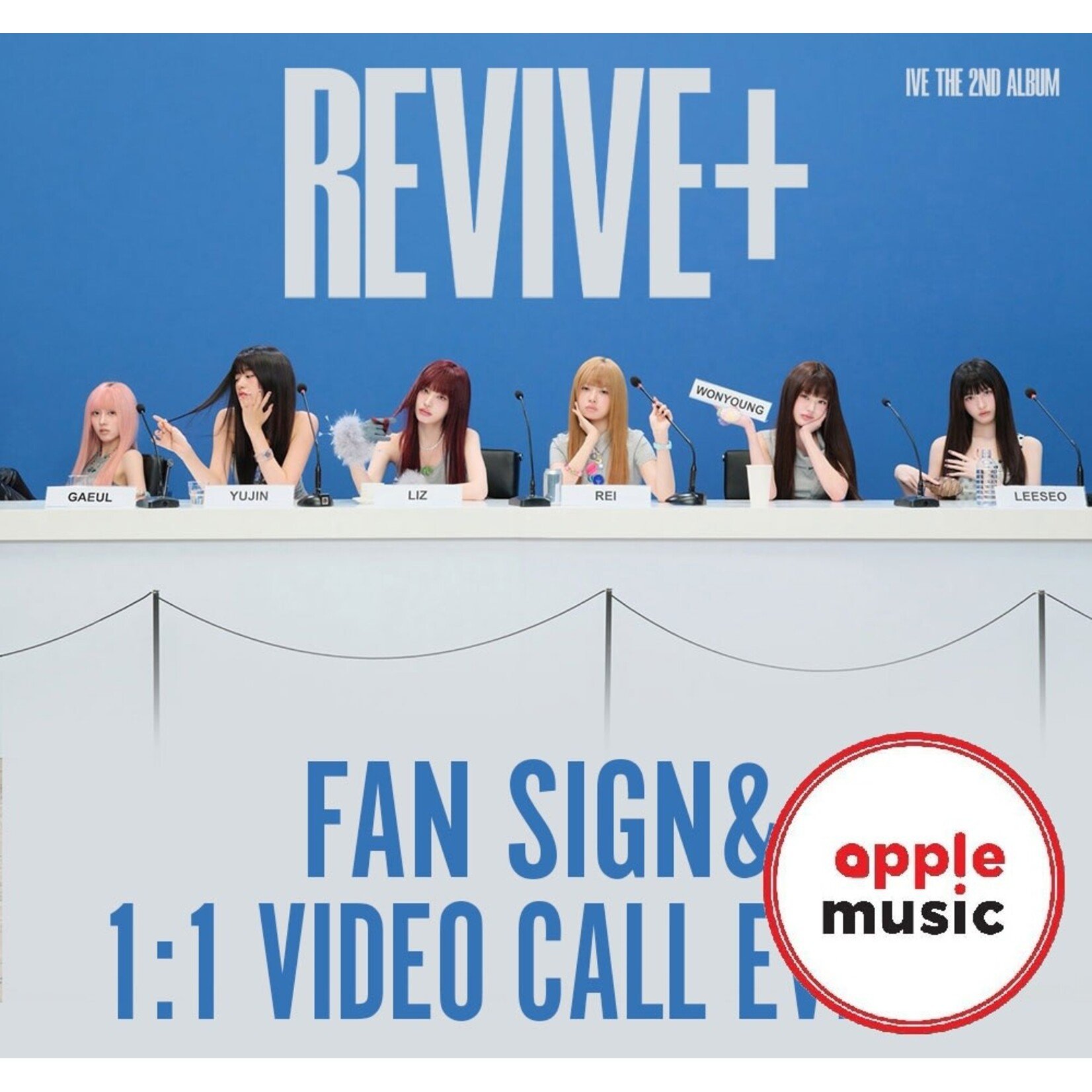 Ive [FANSIGN&VIDEO CALL EVENT] IVE - THE 2ND ALBUM [REVIVE+] + Random Photocard (APPLE MUSIC)