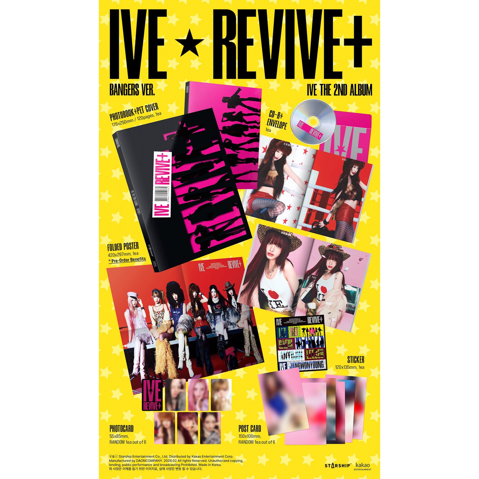 Ive [FANSIGN&VIDEO CALL EVENT] IVE - THE 2ND ALBUM [REVIVE+] + Random Photocard (APPLE MUSIC)
