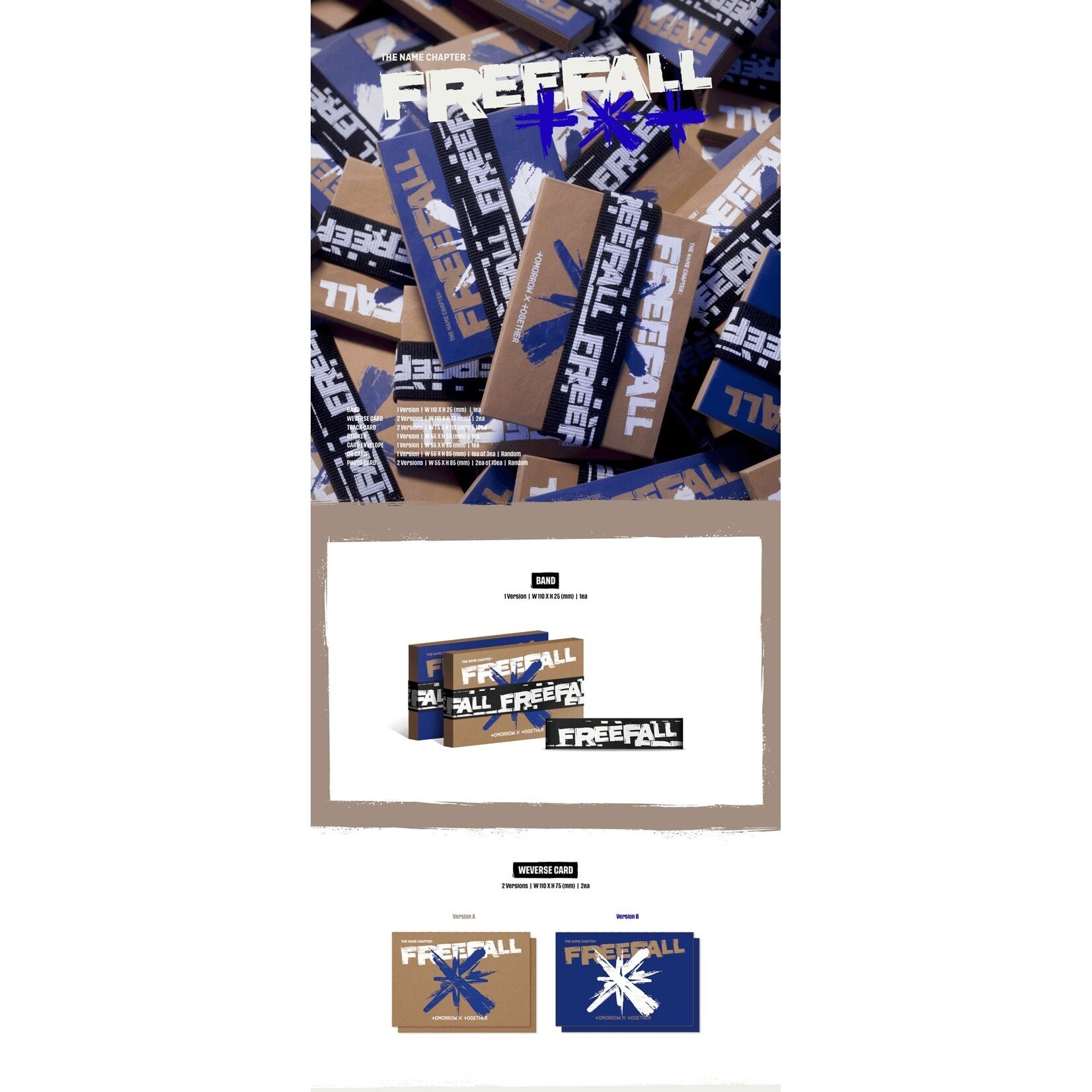 TXT TOMORROW X TOGETHER (TXT) - [THE NAME CHAPTER : FREEFALL] (Weverse Albums Ver.)