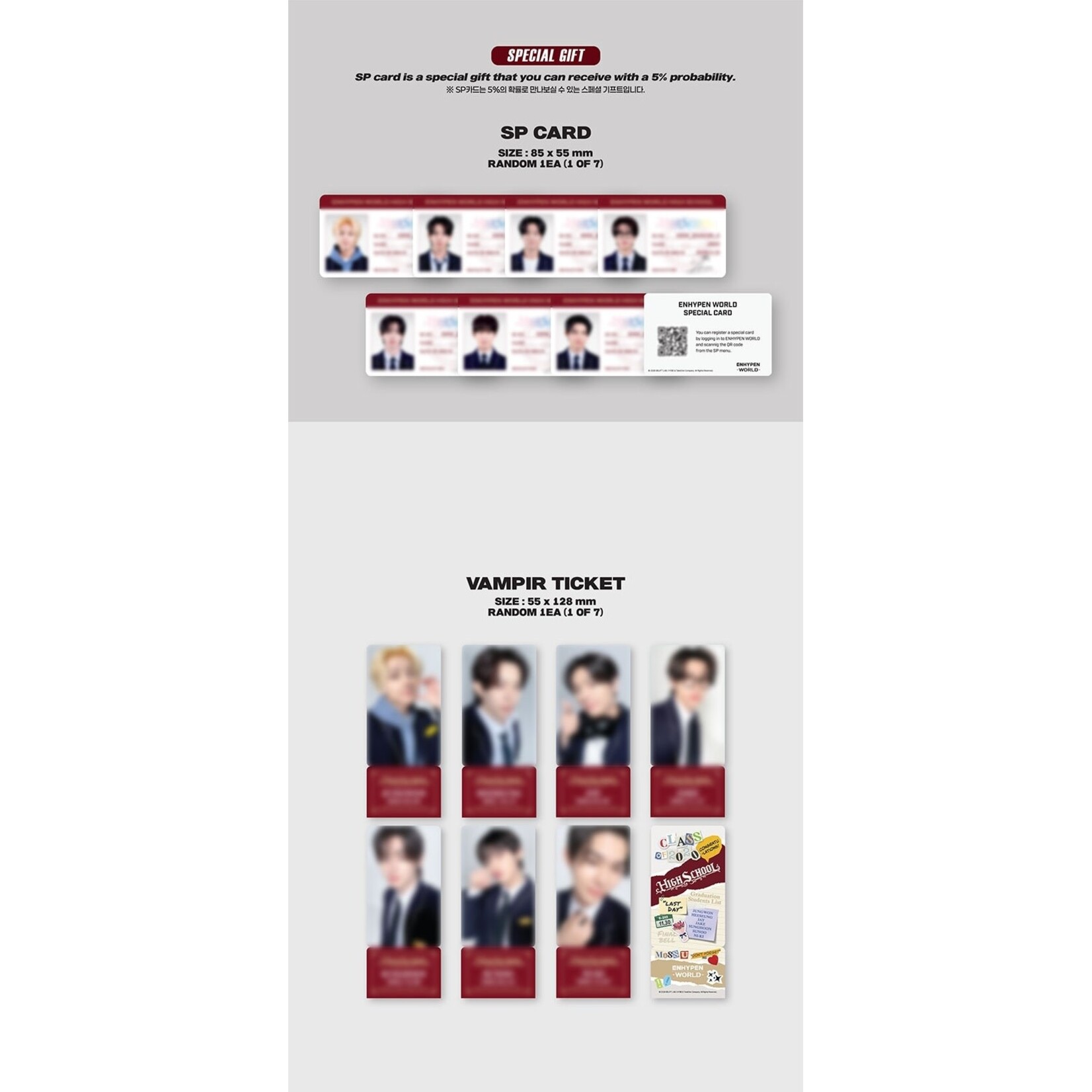 Enhypen ENHYPEN - [ENHYPEN WORLD COUPON CARD COLLECTION] HIGH SCHOOL BASIC ver.