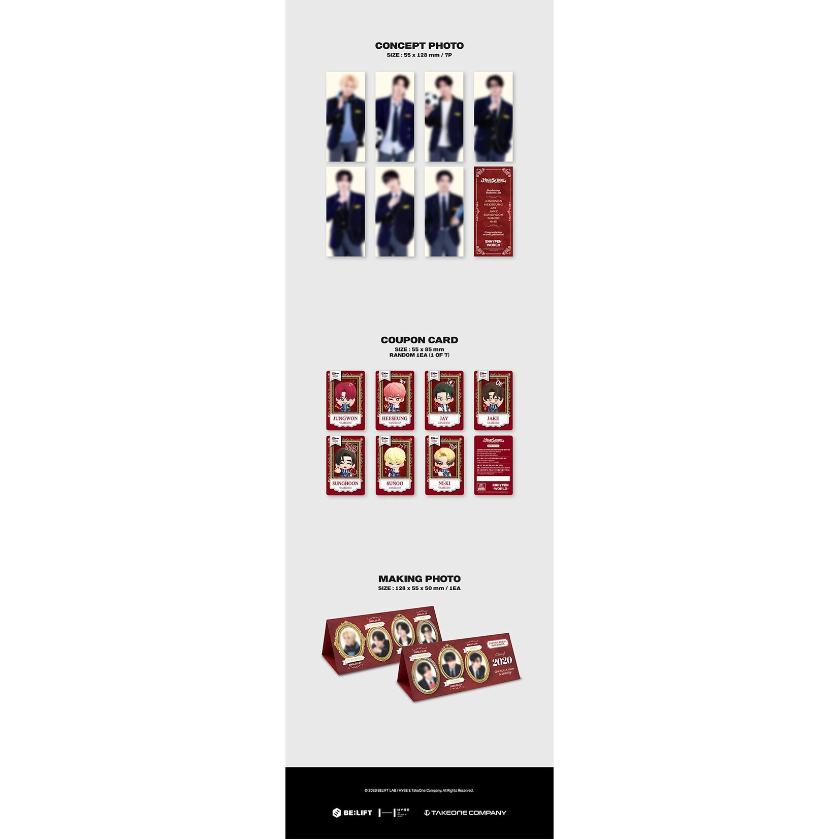 Enhypen ENHYPEN - [ENHYPEN WORLD COUPON CARD COLLECTION] HIGH SCHOOL BASIC ver.