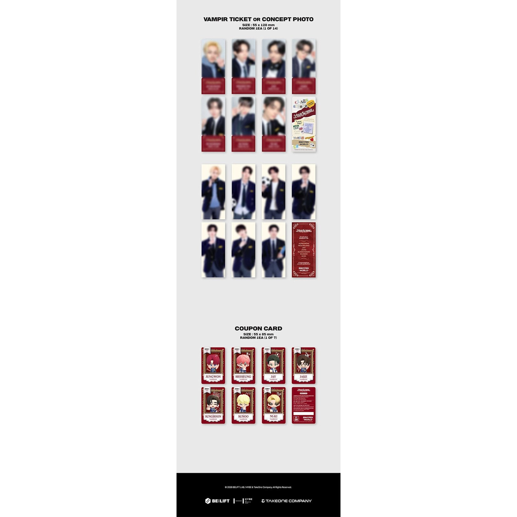 Enhypen ENHYPEN - [ENHYPEN WORLD COUPON CARD COLLECTION] HIGH SCHOOL GIFT ver.