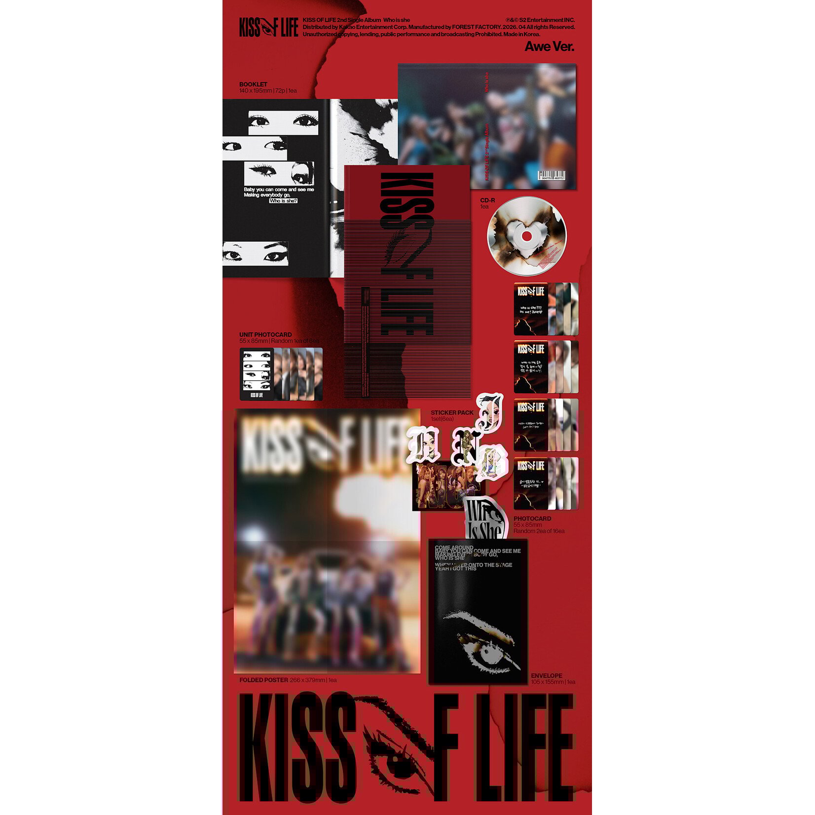 KISS OF LIFE KISS OF LIFE - 2nd Single Album [Who is she] (Awe Ver.)
