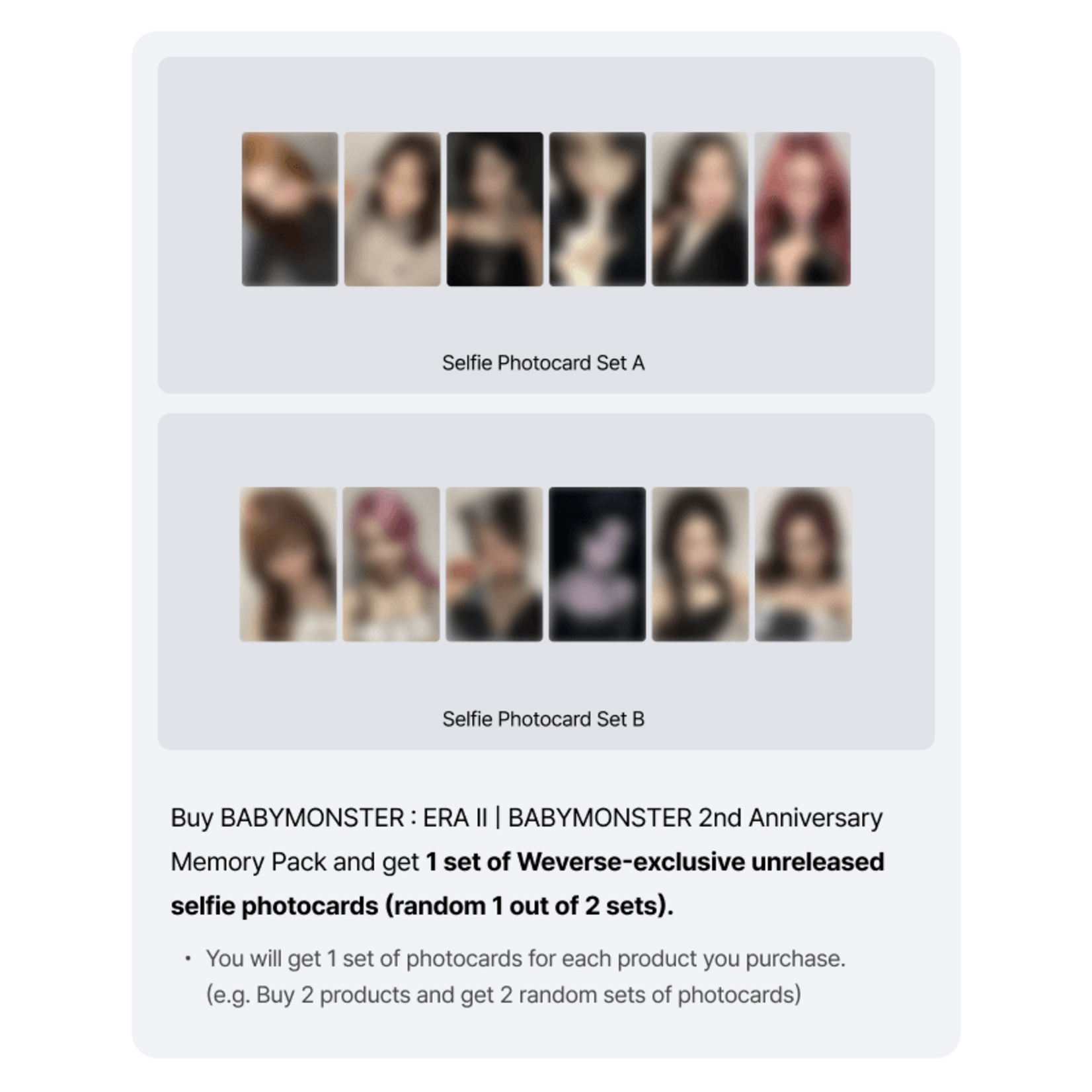 BABYMONSTER BABYMONSTER : ERA II | BABYMONSTER 2nd Anniversary Memory Pack + Weverse Gift (WS)