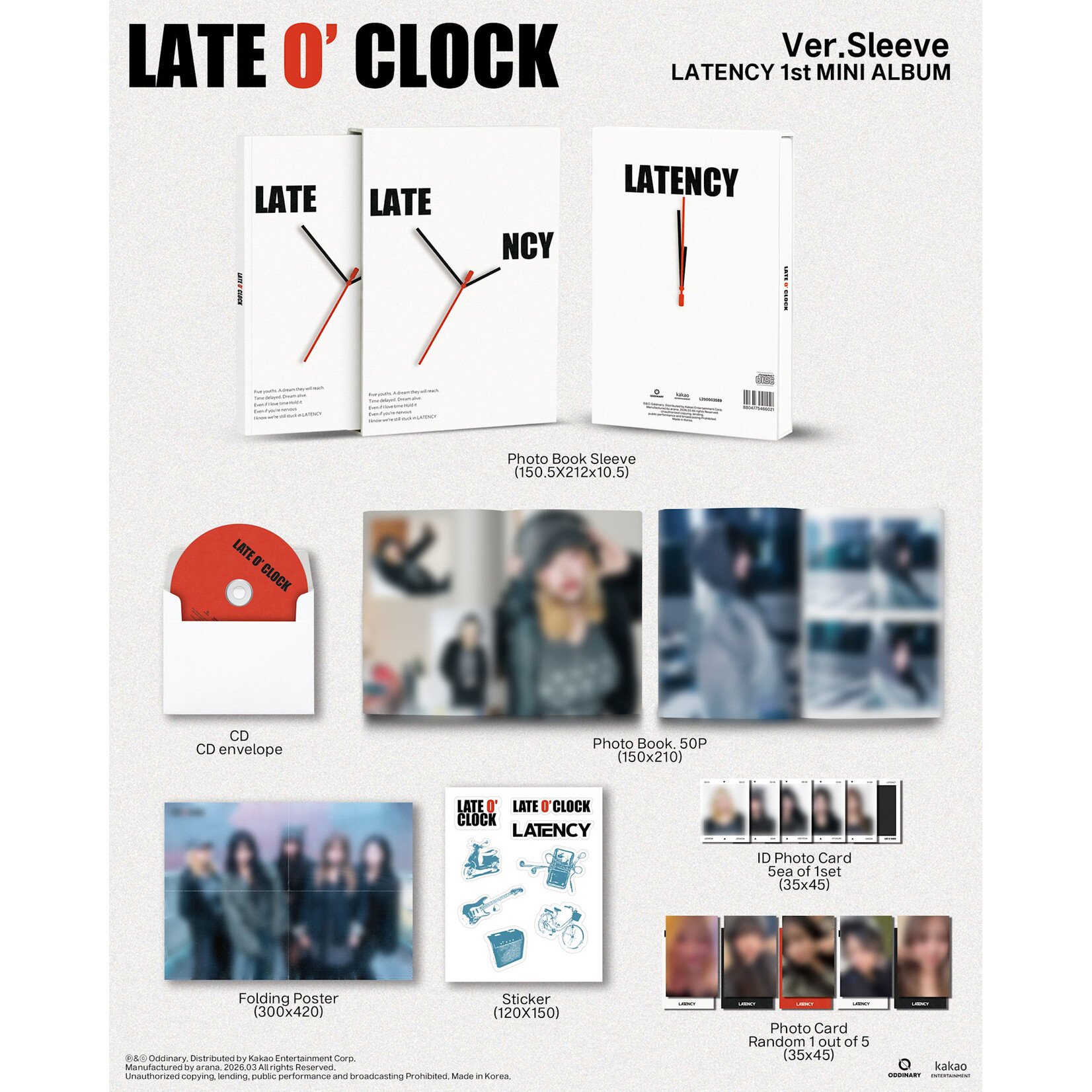 LATENCY LATENCY - 1st MiNi ALBUM [LATE O’ CLOCK] (Sleeve Ver.)