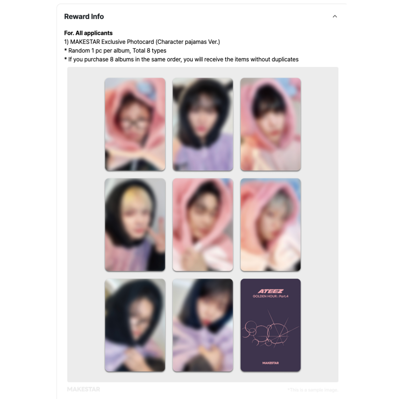 ATEEZ [MEET&CALL EVENT] ATEEZ - [GOLDEN HOUR : Part.4] (POCAALBUM VER.) + Random Photocard (MAKESTAR)