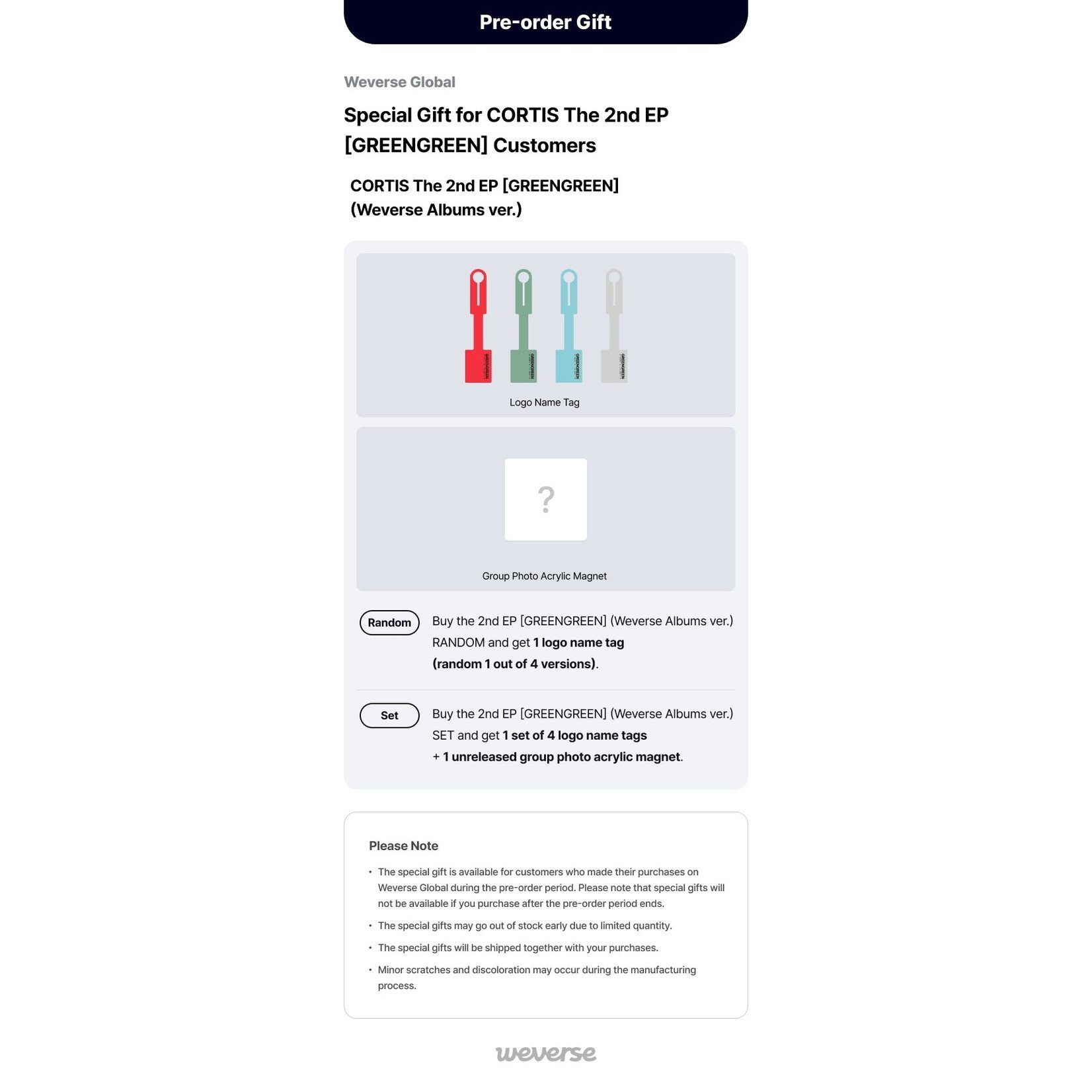 CORTIS CORTIS - The 2nd EP [GREENGREEN] (Weverse Albums ver.) + Weverse Gift (WS)