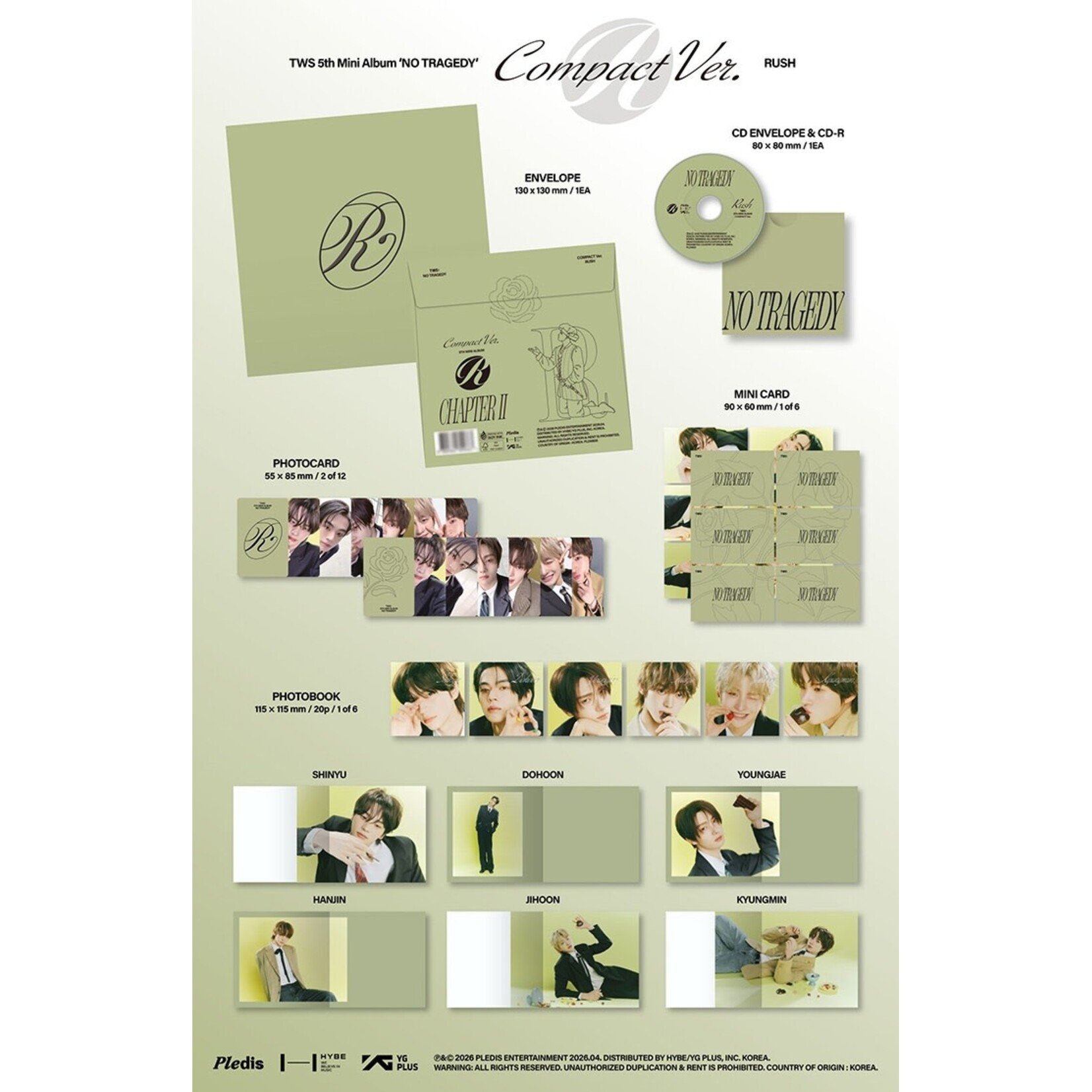TWS TWS - 5th Mini Album 'NO TRAGEDY' COMPACT Ver. (RUSH) + Weverse Gift (WS)