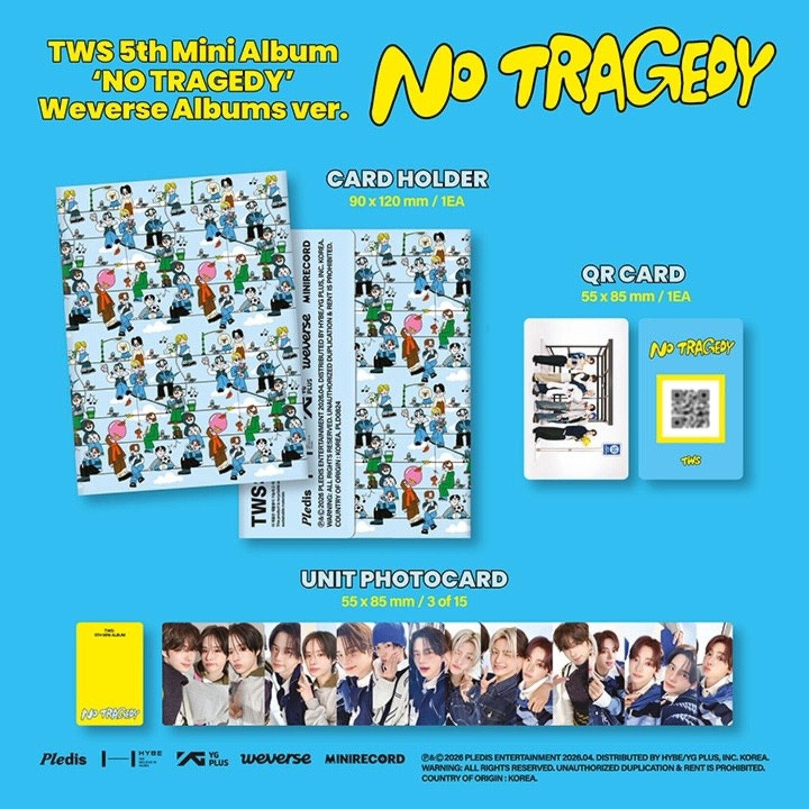 TWS TWS - 5th Mini Album 'NO TRAGEDY' Weverse Albums ver. + Weverse Gift (WS)