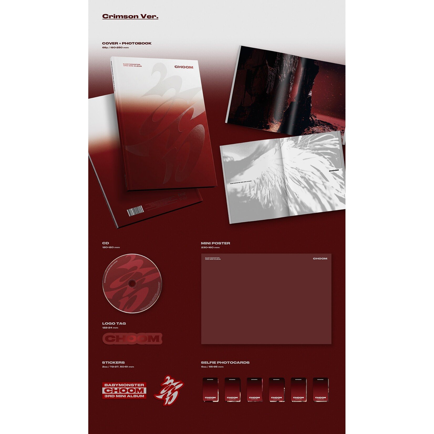 BABYMONSTER BABYMONSTER - 3rd MINI ALBUM [CHOOM] (Photobook Ver.) + Random Photocard (KTOWN4U)