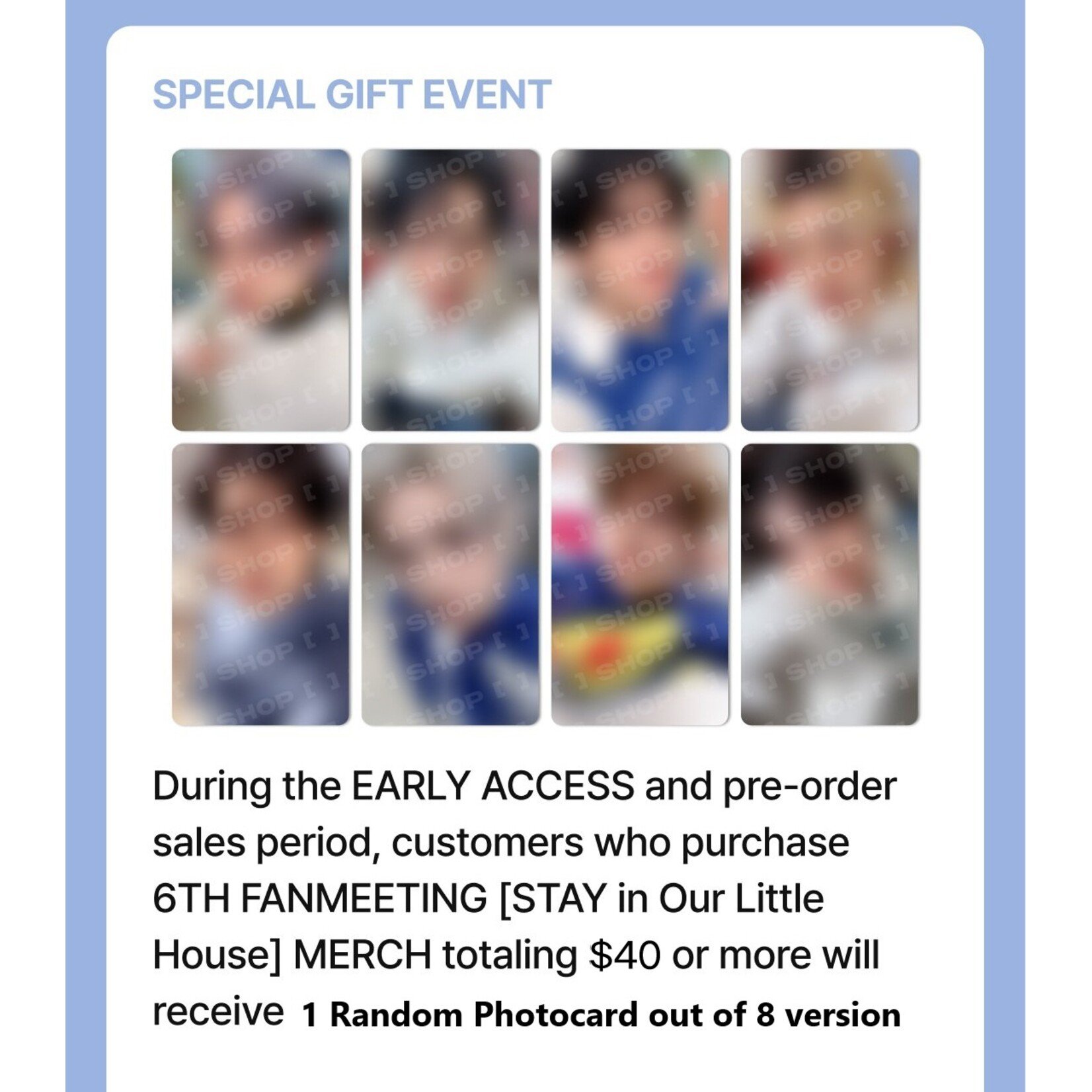 Stray Kids Stray Kids - 6TH FANMEETING [STAY in Our Little House] IMAGE PICKET