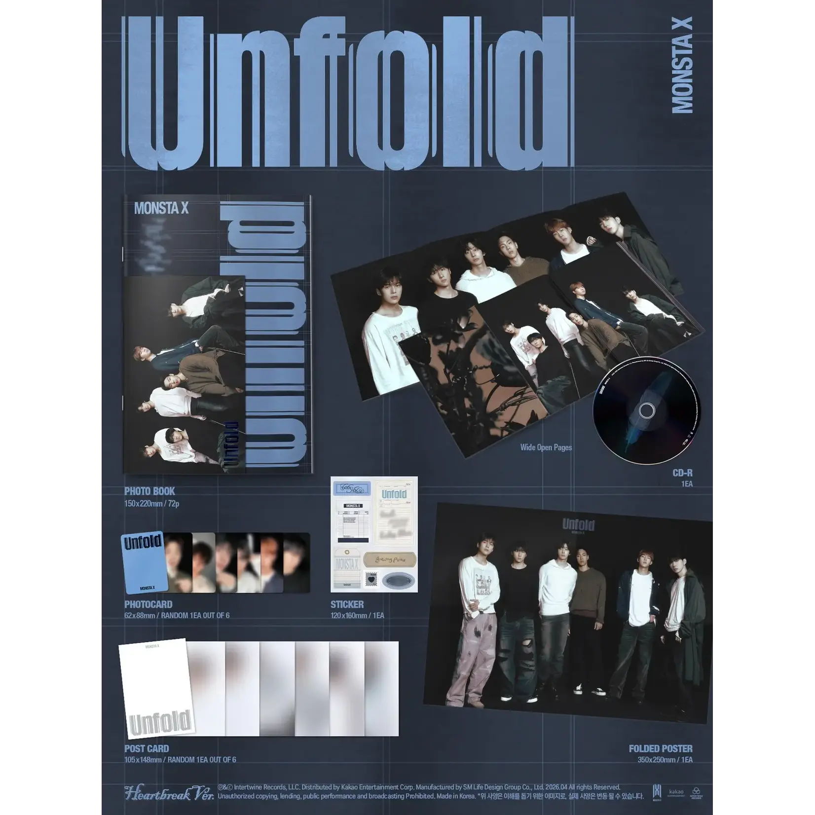 Monsta X MONSTA X - AMERICAN STUDIO ALBUM [Unfold] (Photobook Ver.)