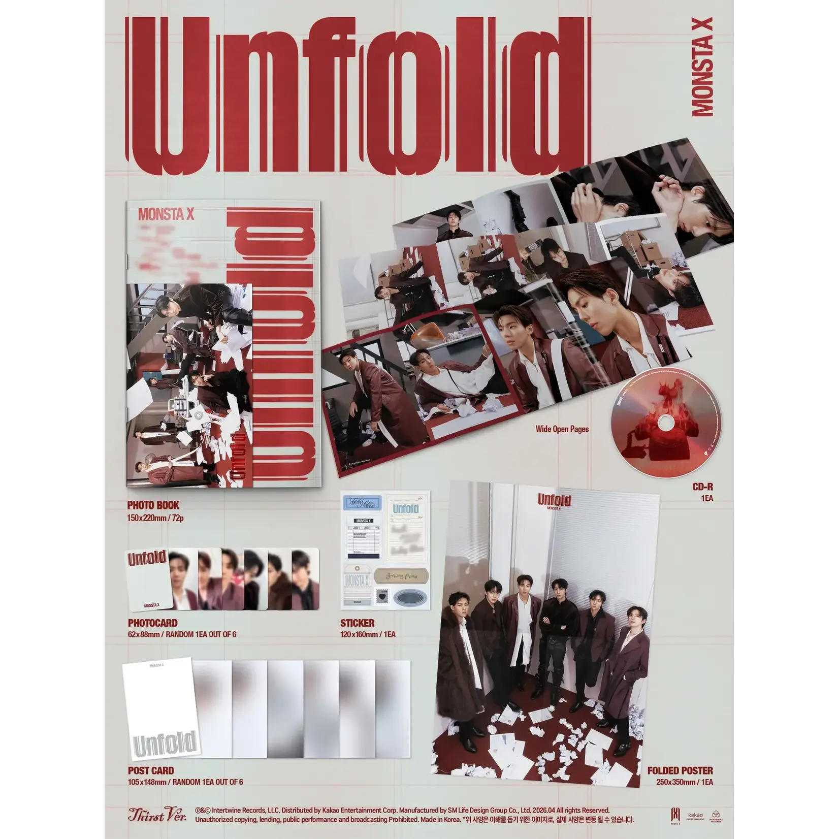 Monsta X MONSTA X - AMERICAN STUDIO ALBUM [Unfold] (Photobook Ver.)