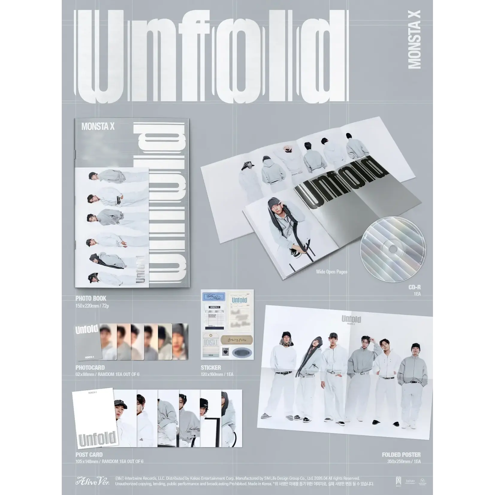 Monsta X MONSTA X - AMERICAN STUDIO ALBUM [Unfold] (Photobook Ver.)
