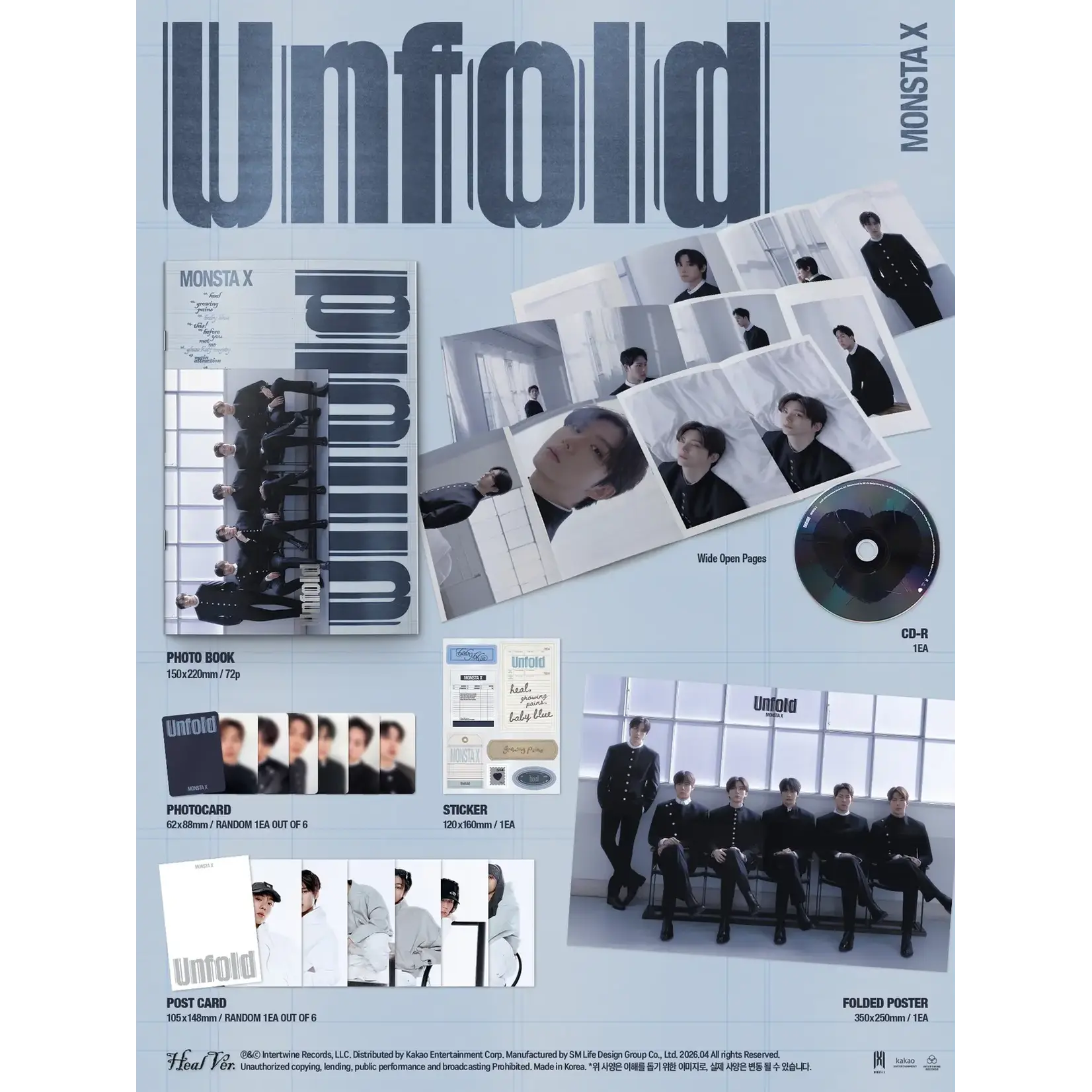 Monsta X MONSTA X - AMERICAN STUDIO ALBUM [Unfold] (Photobook Ver.)