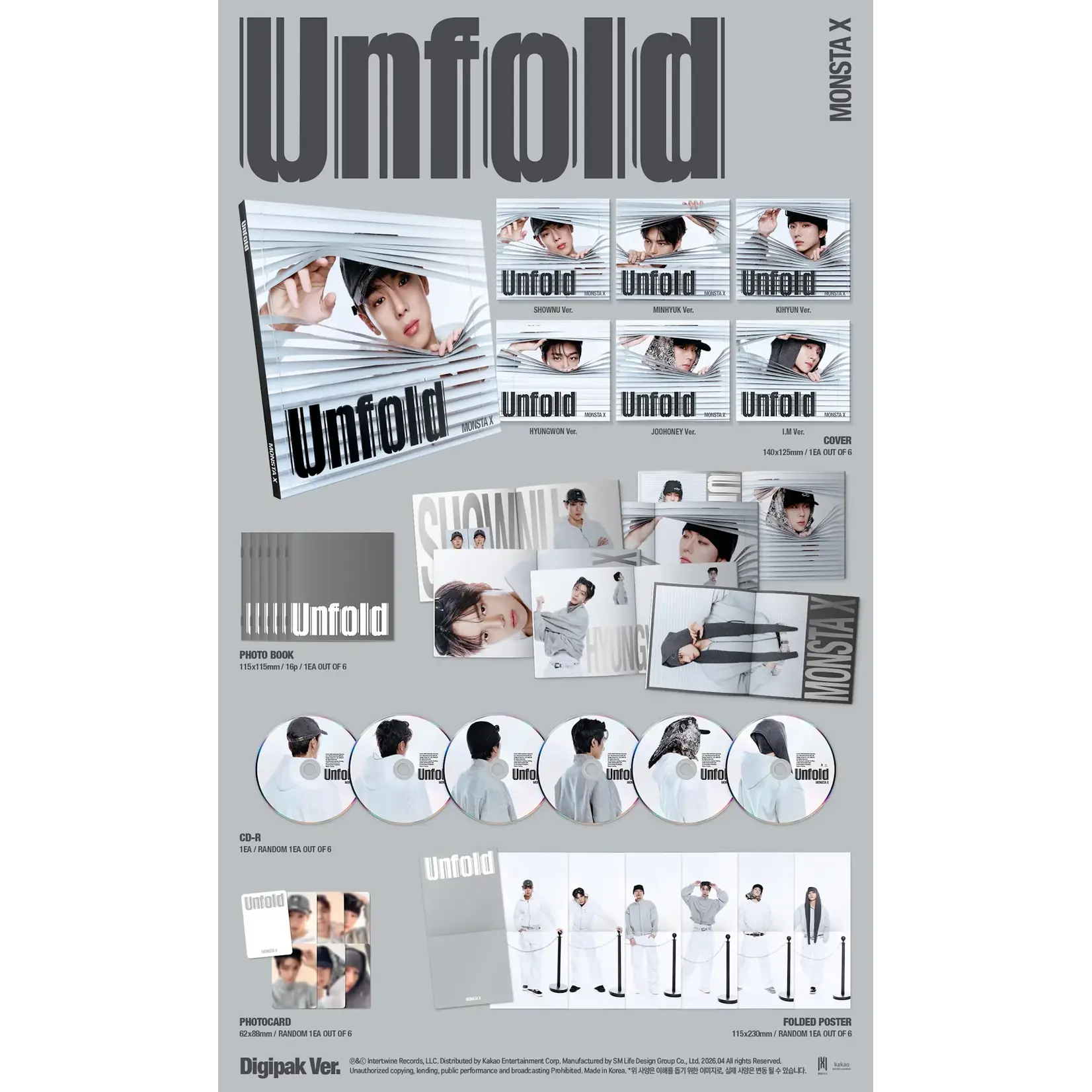 Monsta X MONSTA X - AMERICAN STUDIO ALBUM [Unfold] (DIGIPACK Ver.)