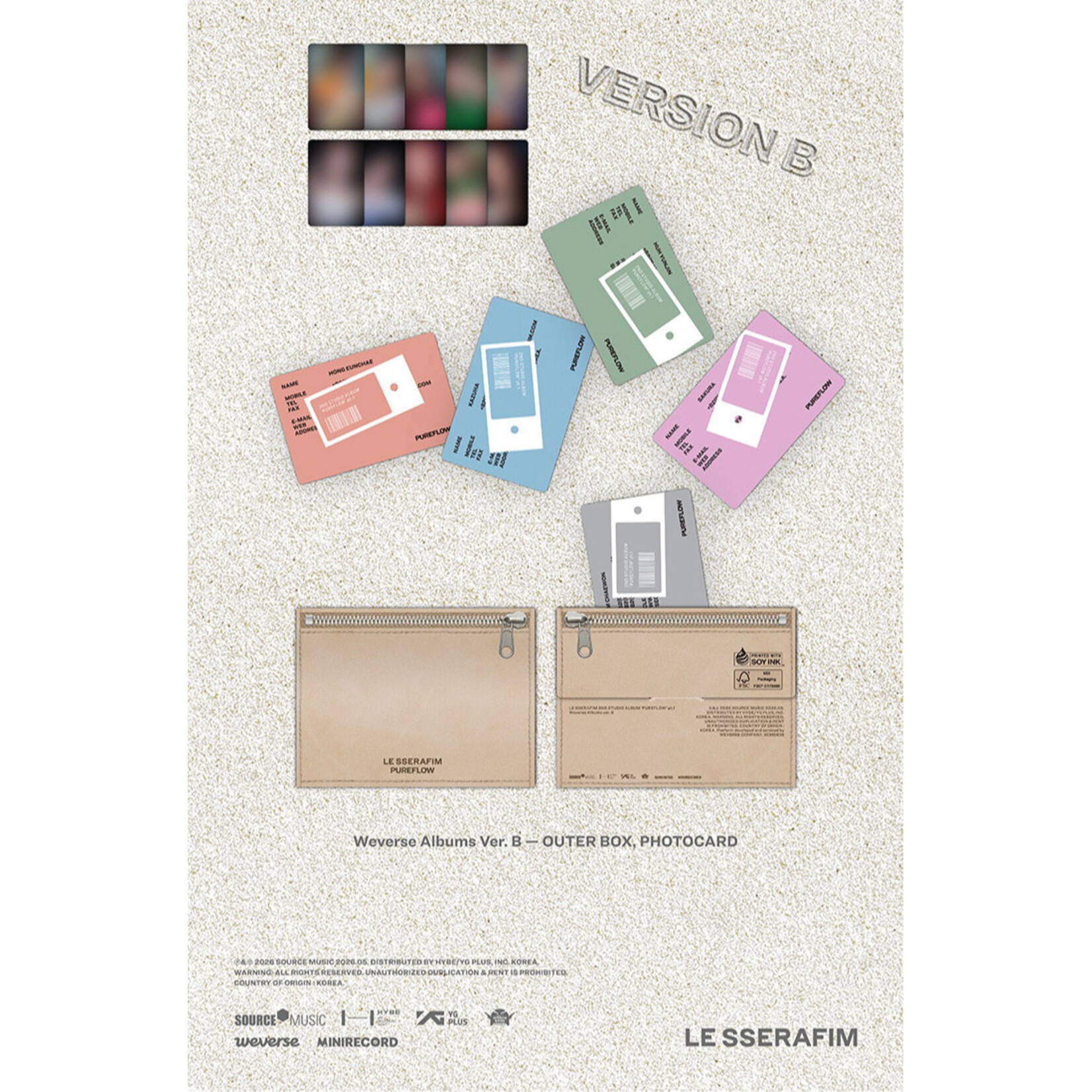 Le Sserafim LE SSERAFIM - 2nd Studio Album ‘PUREFLOW’ pt.1 (Weverse Albums ver.)