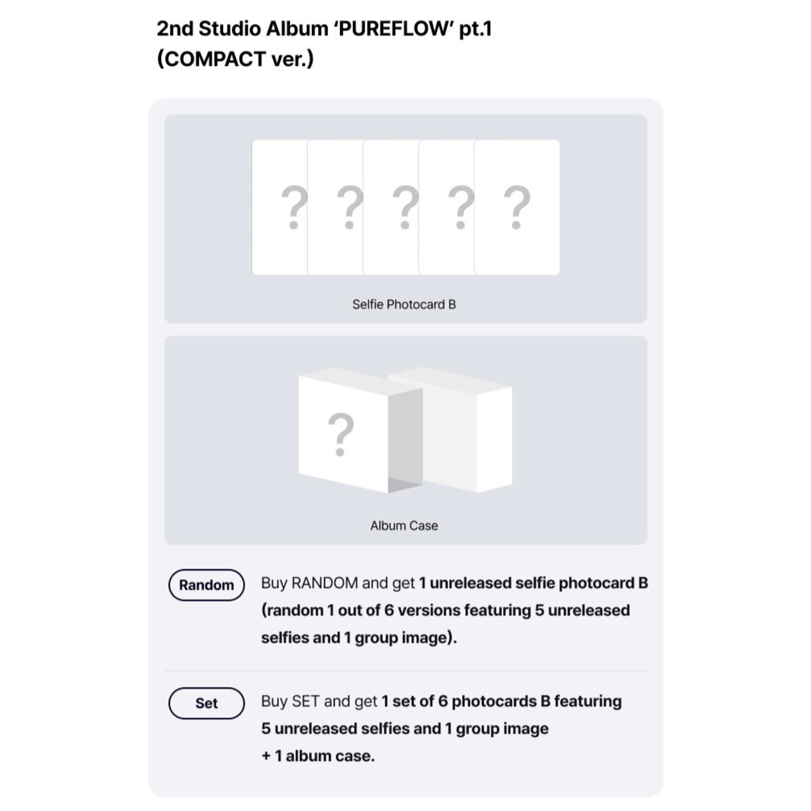 Le Sserafim LE SSERAFIM - 2nd Studio Album ‘PUREFLOW’ pt.1 (COMPACT ver.) + Weverse Gift (WS)