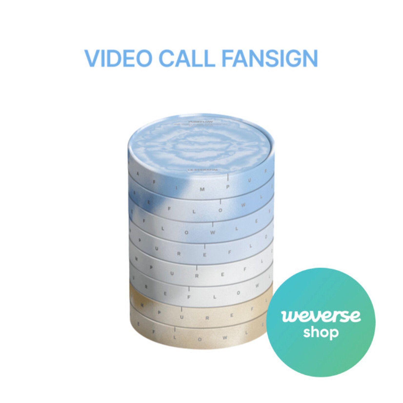 Le Sserafim [VIDEO CALL FANSIGN] LE SSERAFIM - 2nd Studio Album ‘PUREFLOW’ pt.1 (Standard Ver.) + Weverse Gift (WS)
