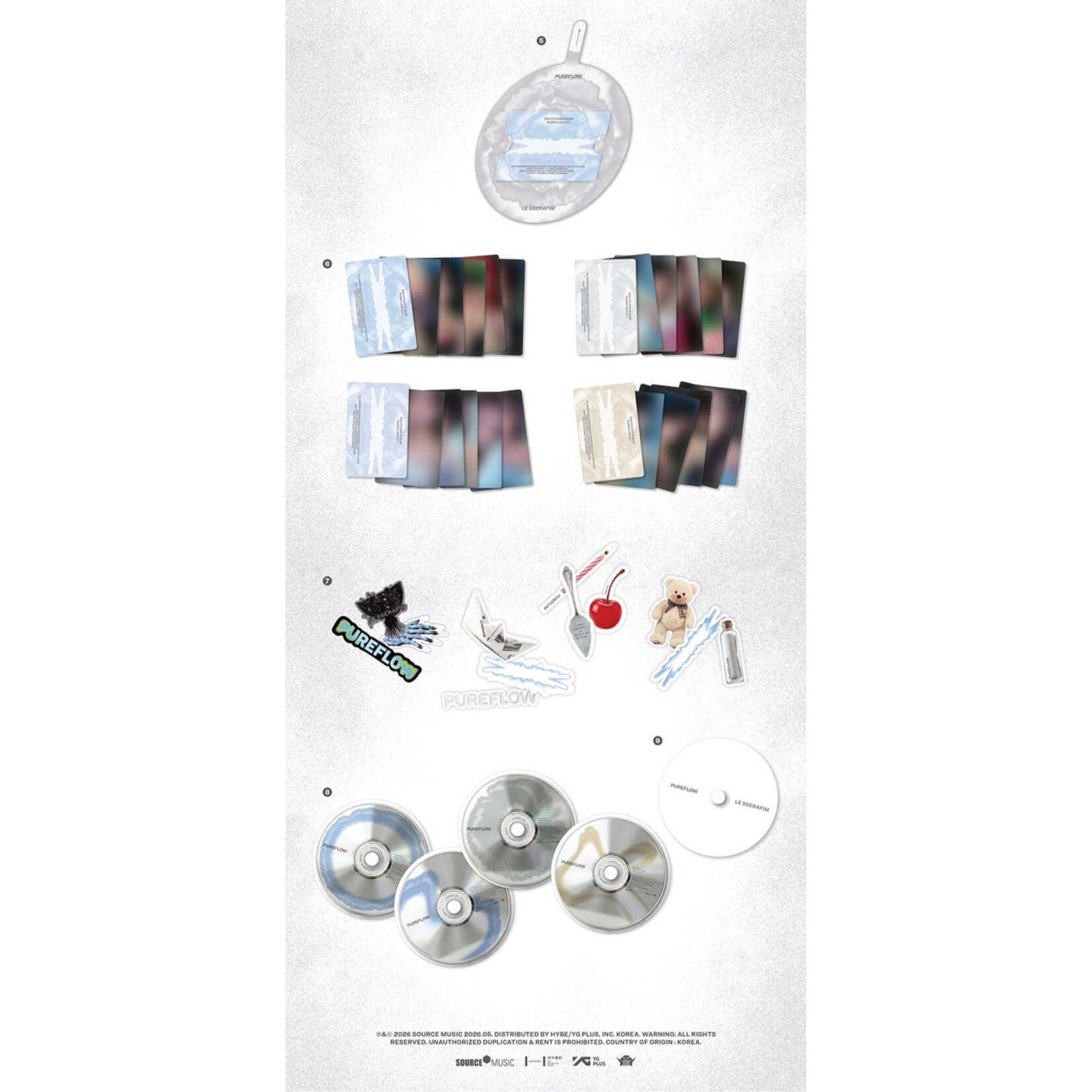 Le Sserafim [VIDEO CALL FANSIGN] LE SSERAFIM - 2nd Studio Album ‘PUREFLOW’ pt.1 (Standard Ver.) + Weverse Gift (WS)