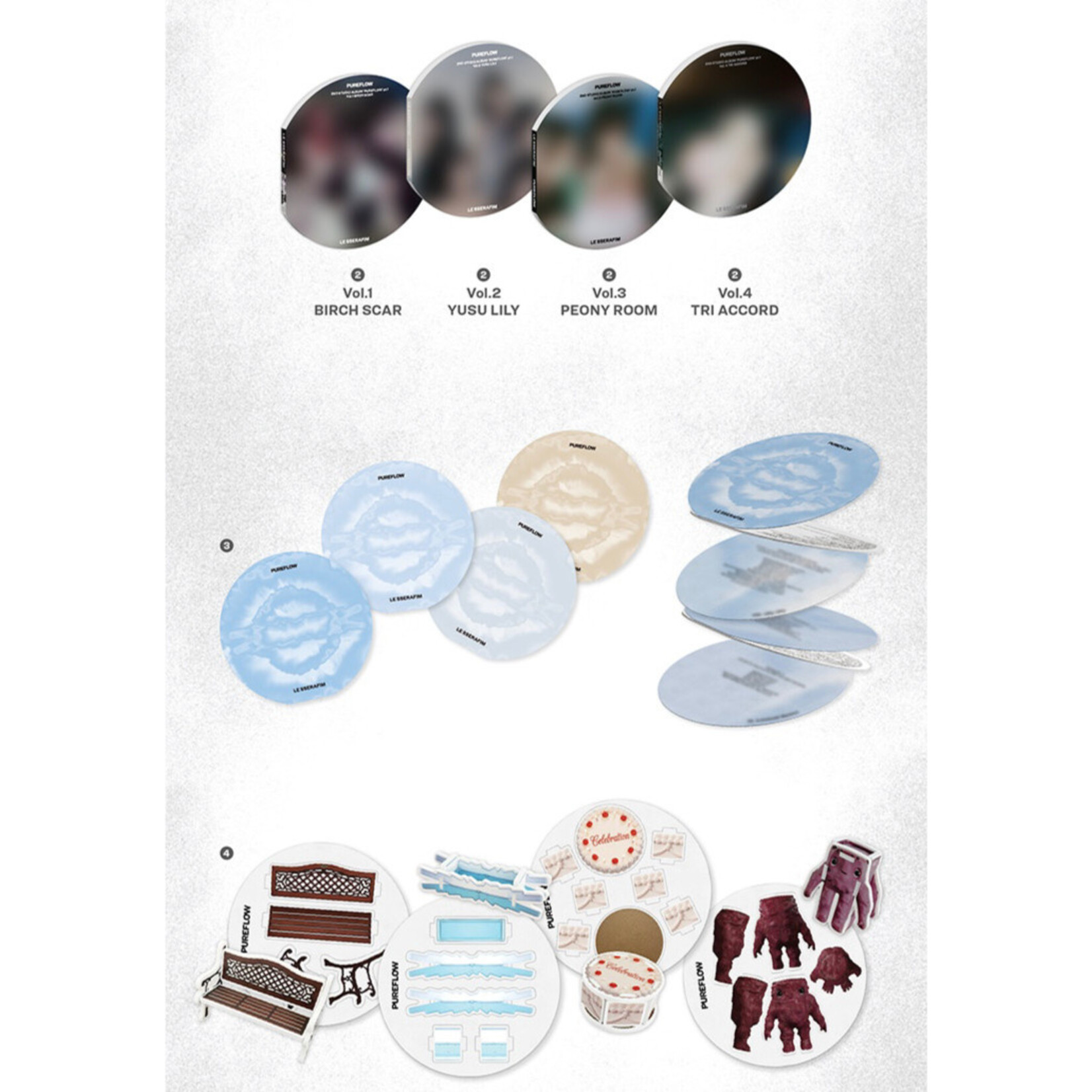 Le Sserafim LE SSERAFIM - 2nd Studio Album ‘PUREFLOW’ pt.1 (Standard Ver.) + Random Photocard (FANPLEE)