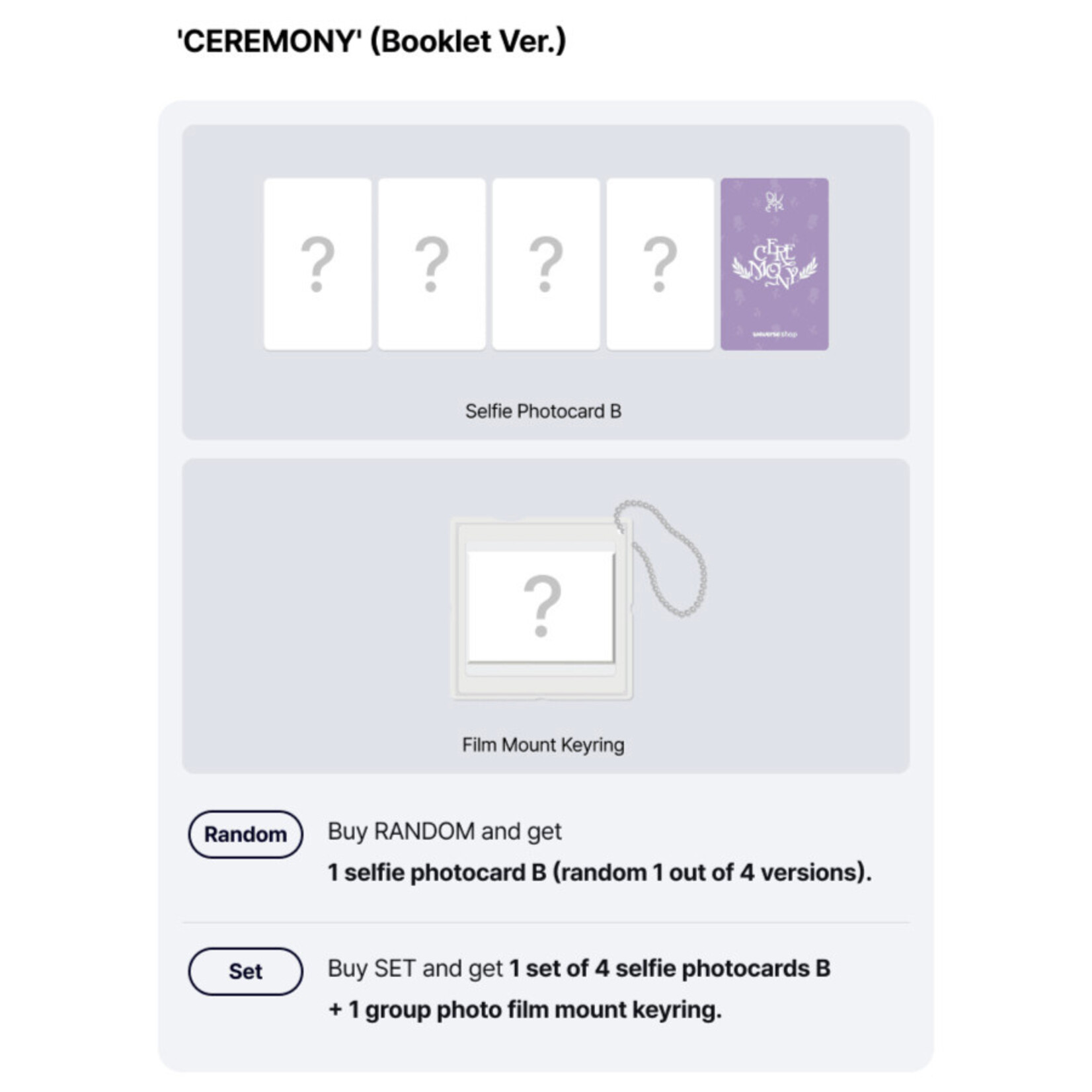QWER QWER - 4th Mini Ablum [CEREMONY] (Booklet Ver.) + Weverse Gift (WS)