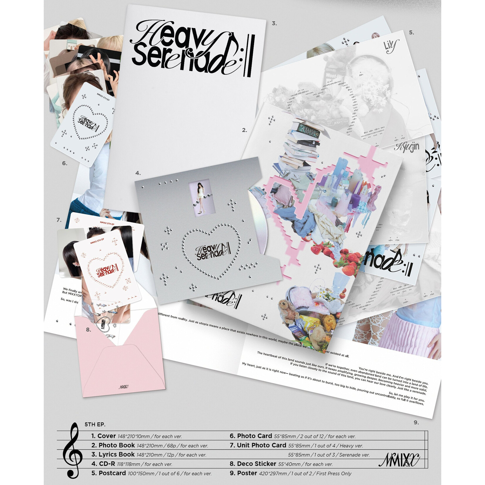NMIXX NMIXX - 5TH EP [Heavy Serenade] (Photobook Ver.) + Random Photocard (SW)