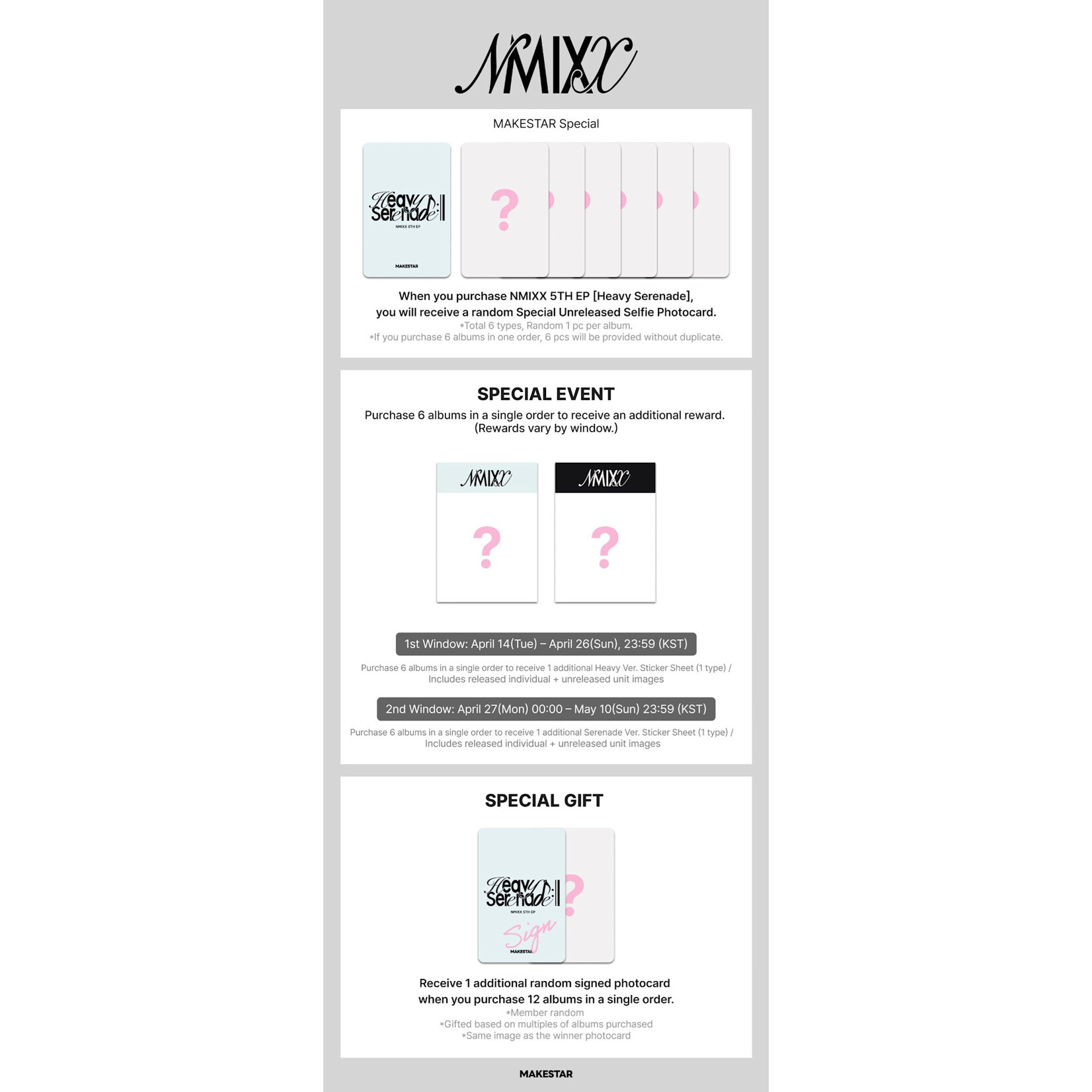 NMIXX NMIXX - 5TH EP [Heavy Serenade] (Photobook Ver.) + Random Photocard (MAKESTAR)