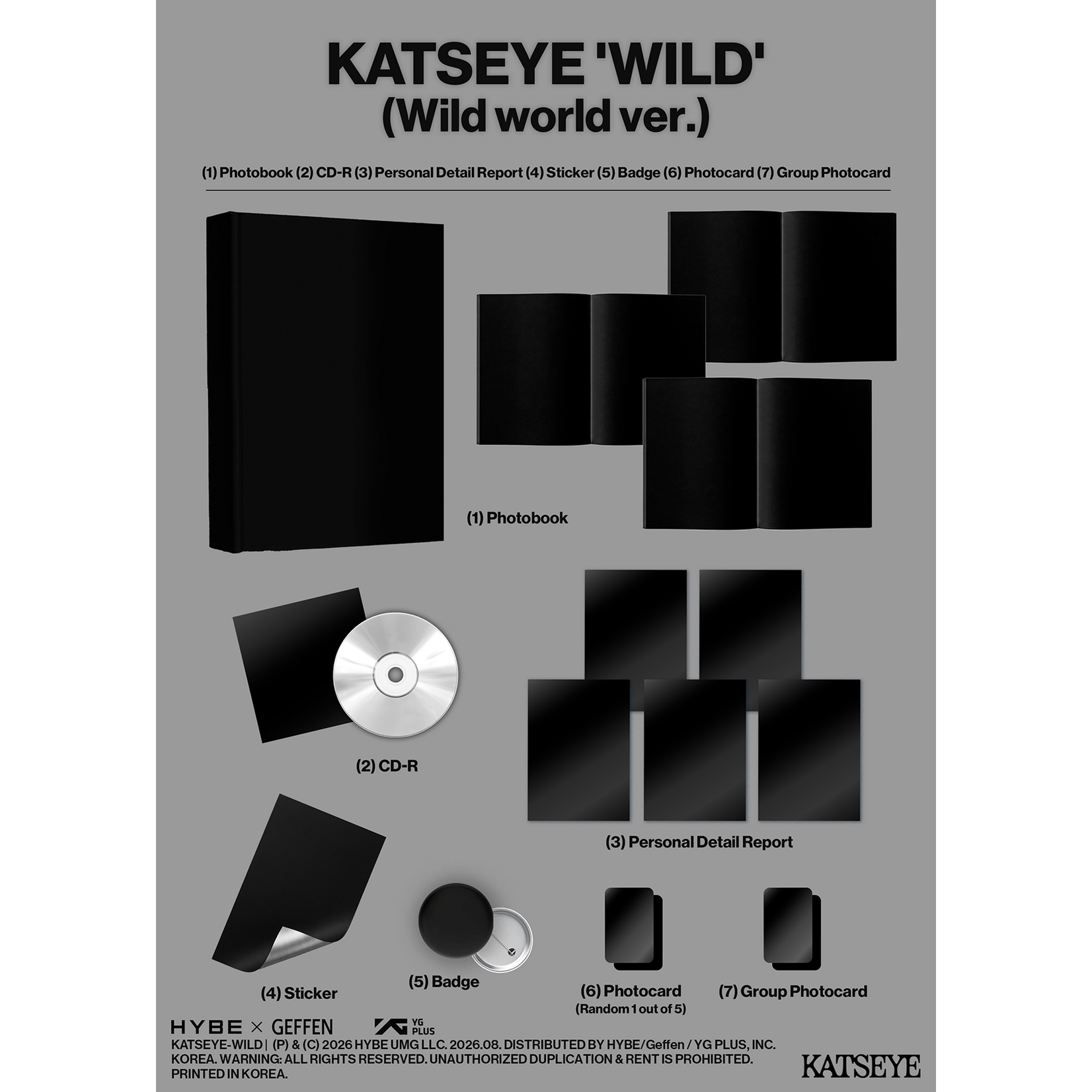 Katseye KATSEYE - 'WILD' (Photobook Ver.) + Weverse Gift (WS)