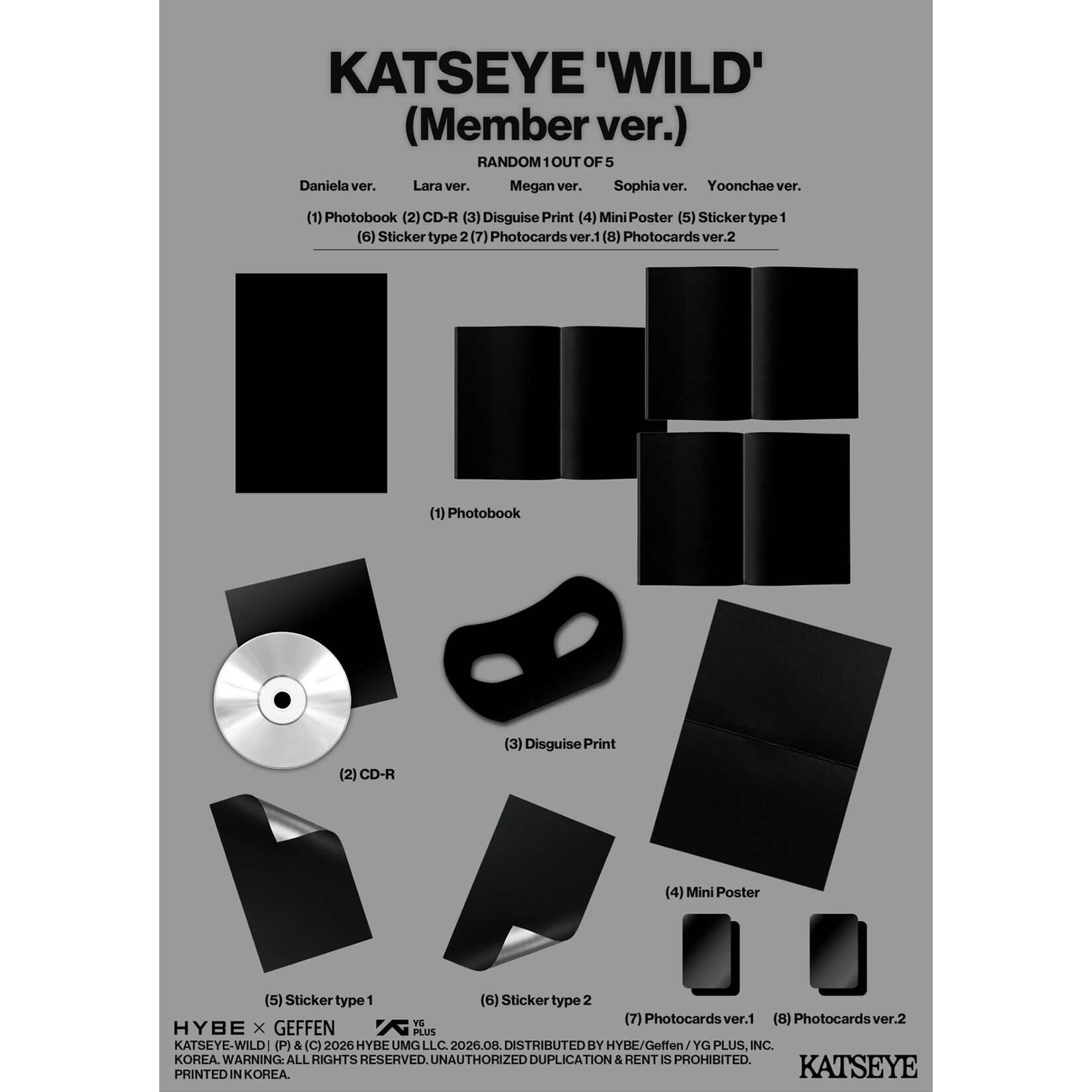 Katseye KATSEYE - 'WILD' (Member ver.) + Weverse Gift (WS)