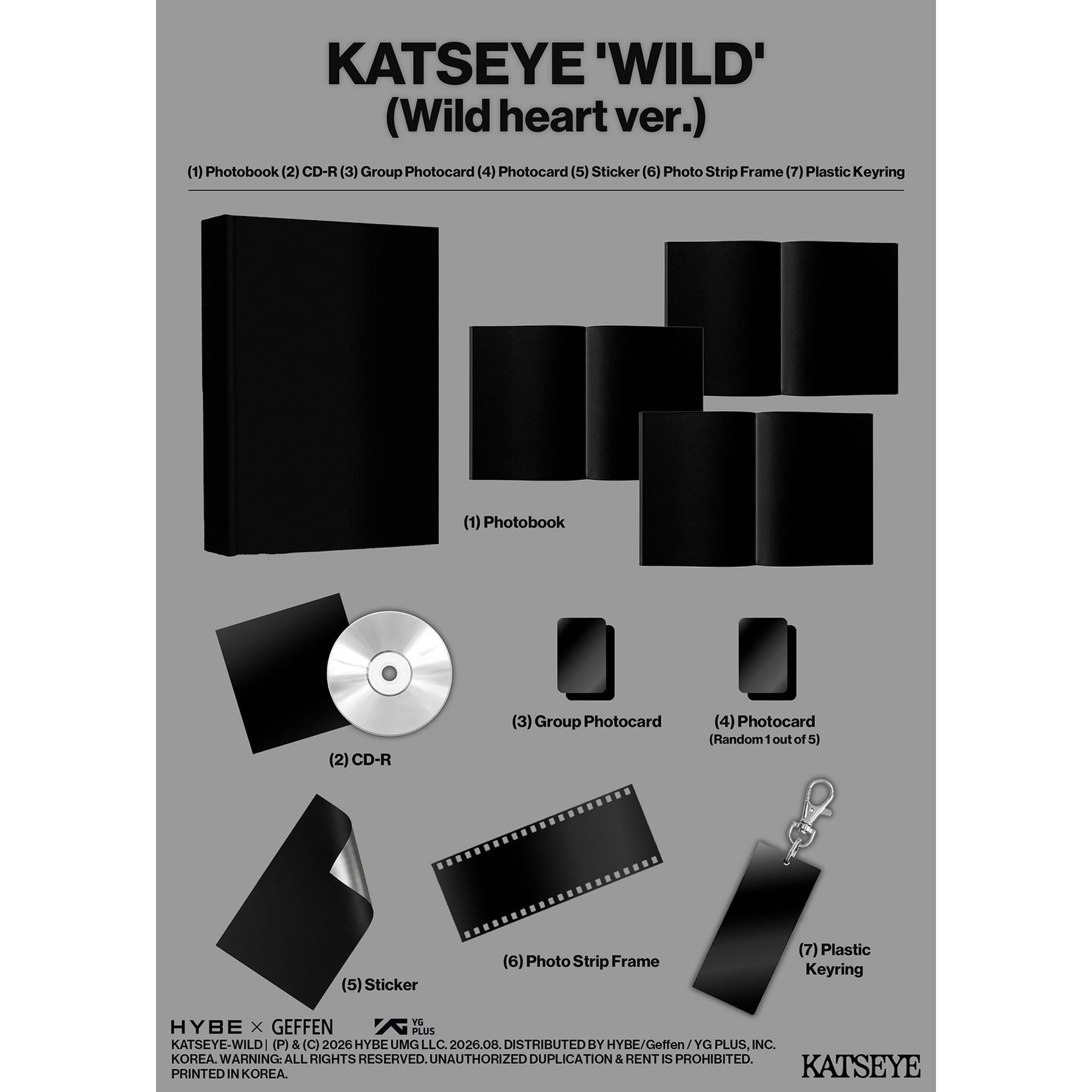 Katseye KATSEYE - 'WILD' (Photobook Ver.) + Random Photocard (MAKESTAR)