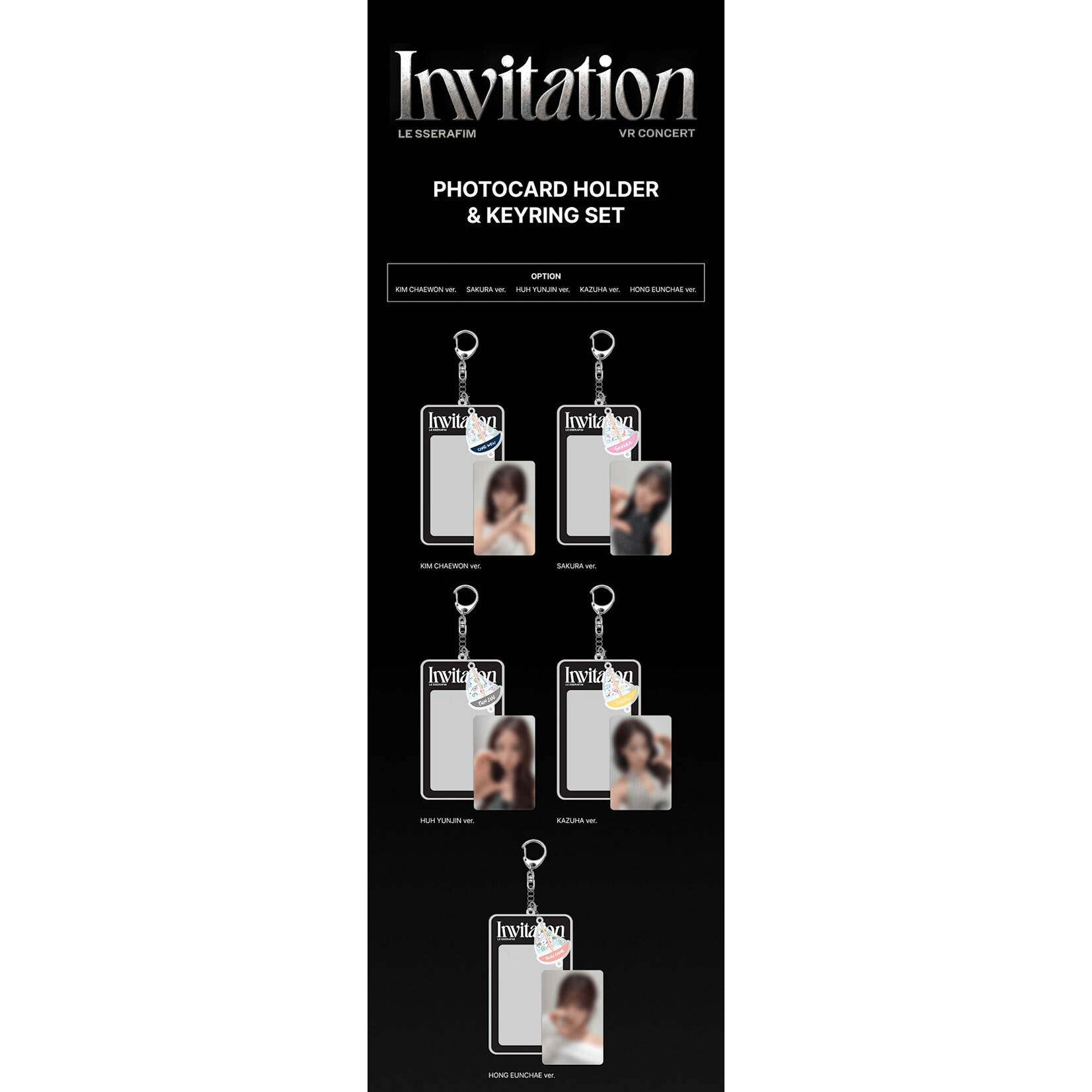 Le Sserafim LE SSERAFIM - [VR CONCERT：INVITATION] MD : Photocard Holder & Keyring Set
