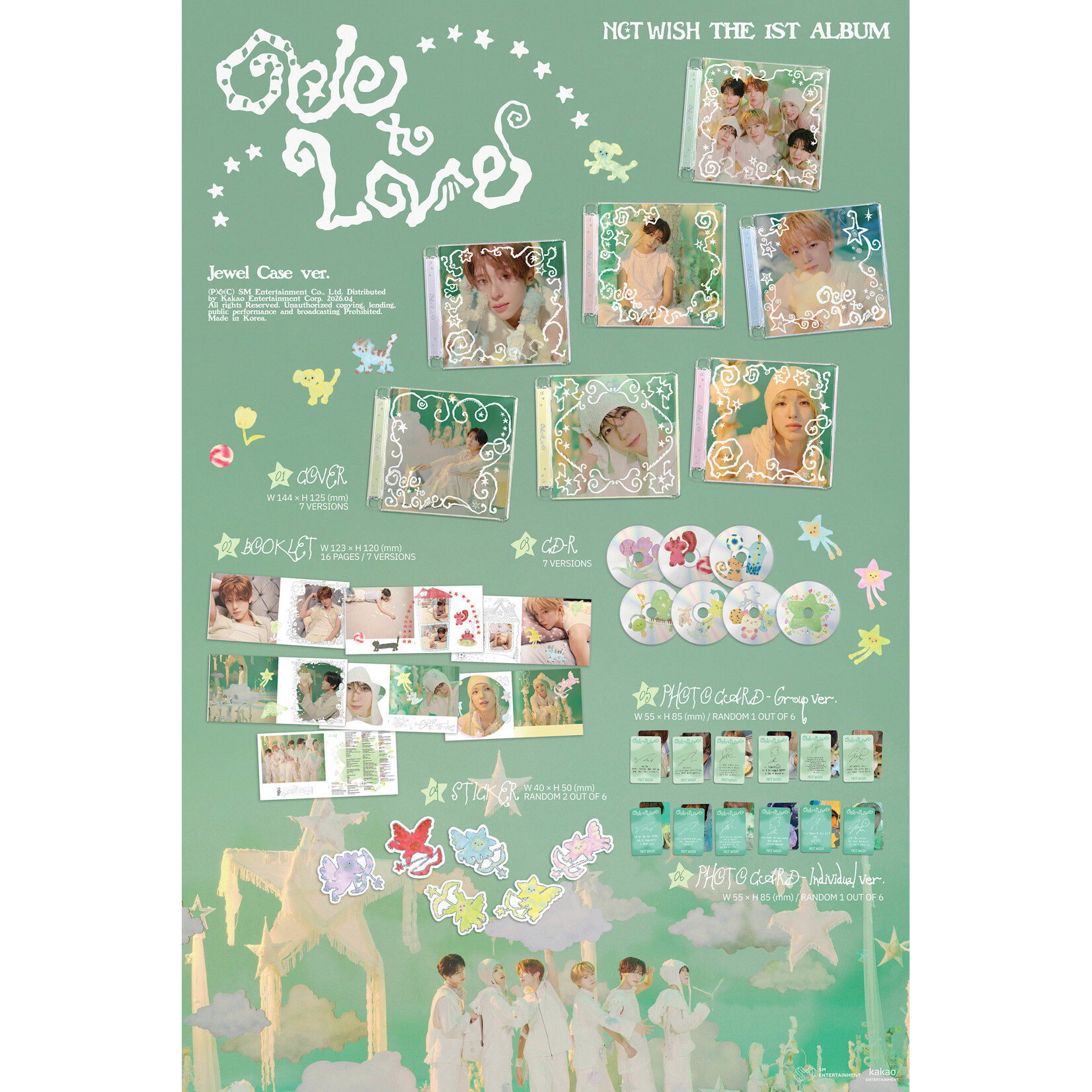 NCT NCT WISH - 1st Album [Ode to Love] (Jewel Case Ver.)