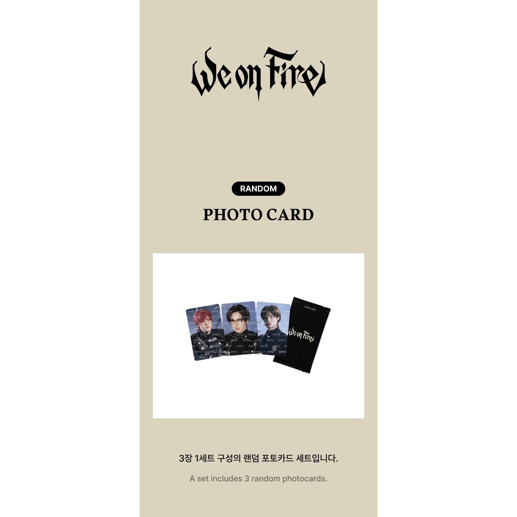 &Team &TEAM - JP 3rd EP 'We on Fire' OFFICIAL MERCH : PHOTO CARD