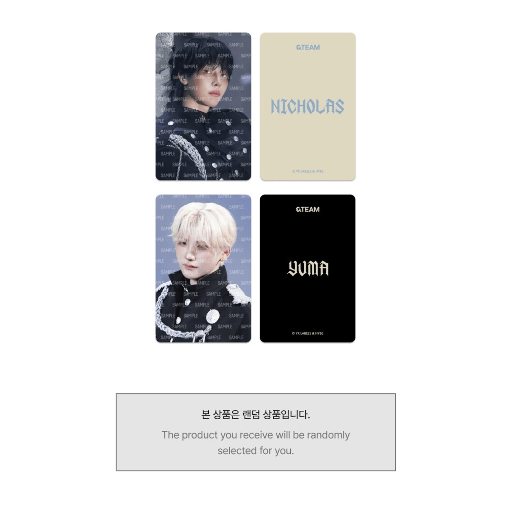 &Team &TEAM - JP 3rd EP 'We on Fire' OFFICIAL MERCH : PHOTO CARD